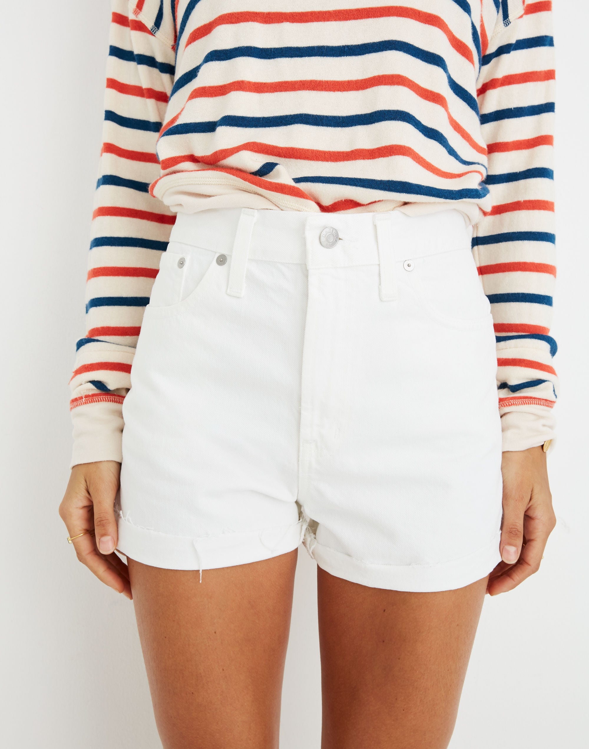 The Perfect Jean Short in Tile White