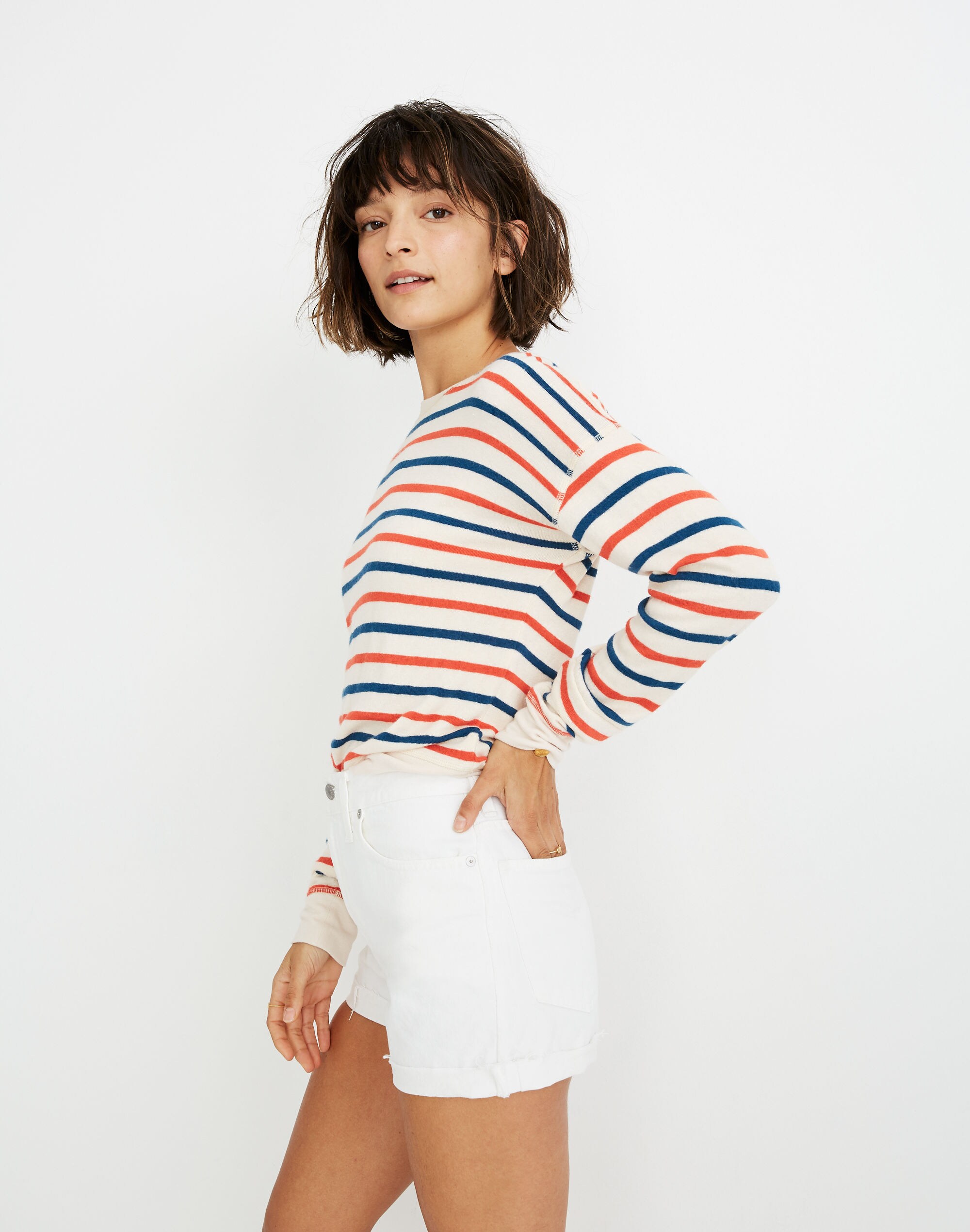 The Perfect Jean Short in Tile White