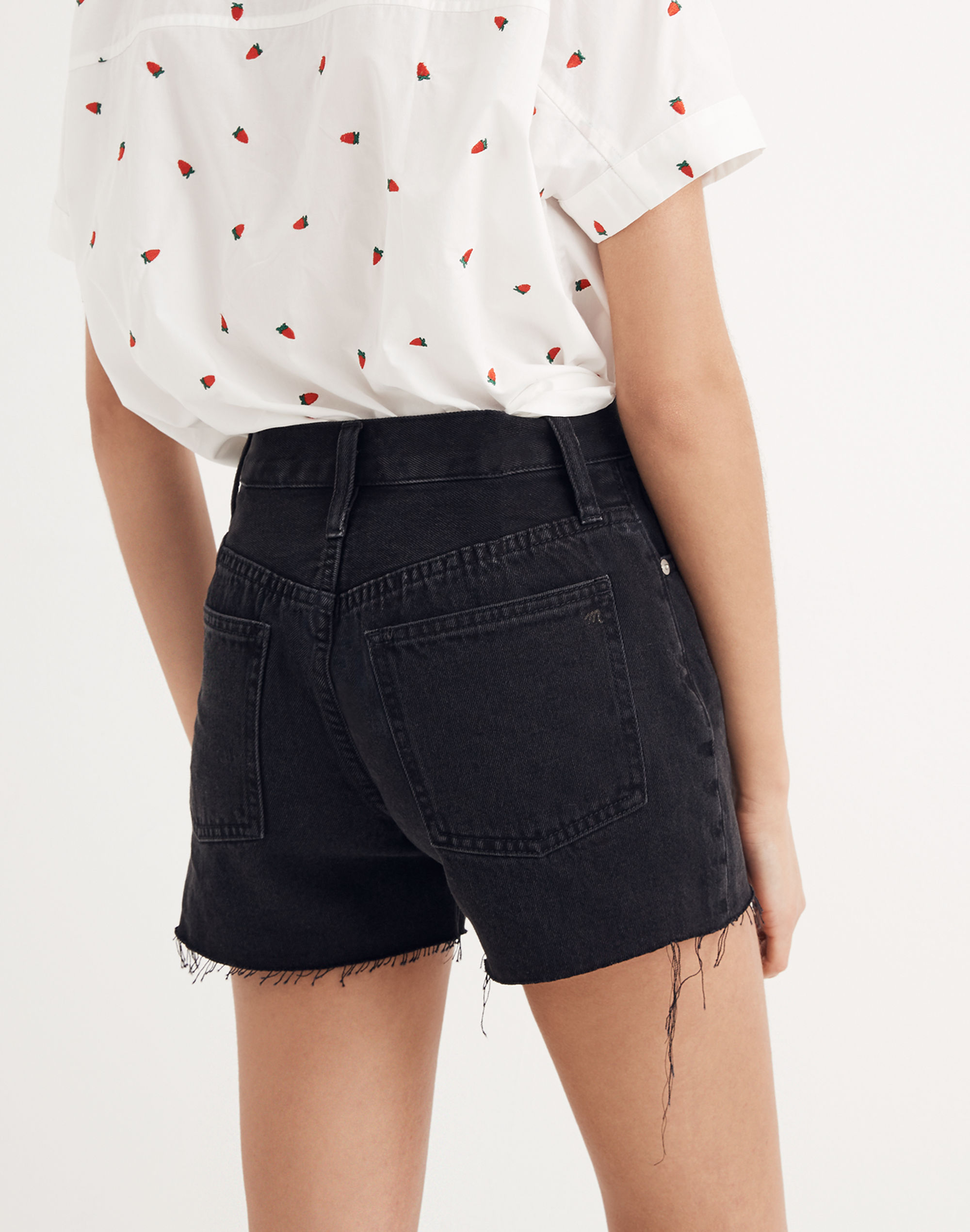 The Perfect Jean Short in Faded Black
