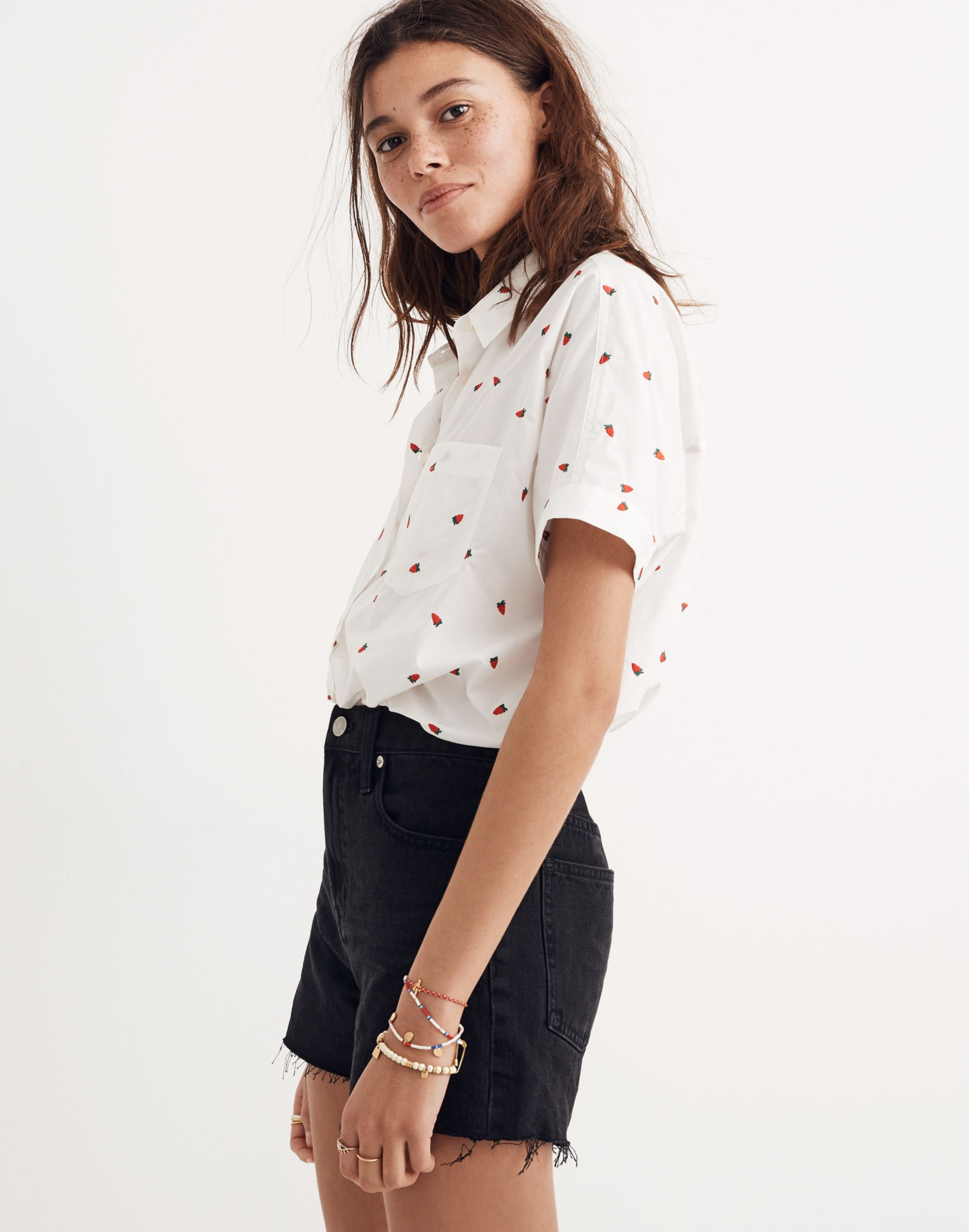 The Perfect Jean Short in Faded Black