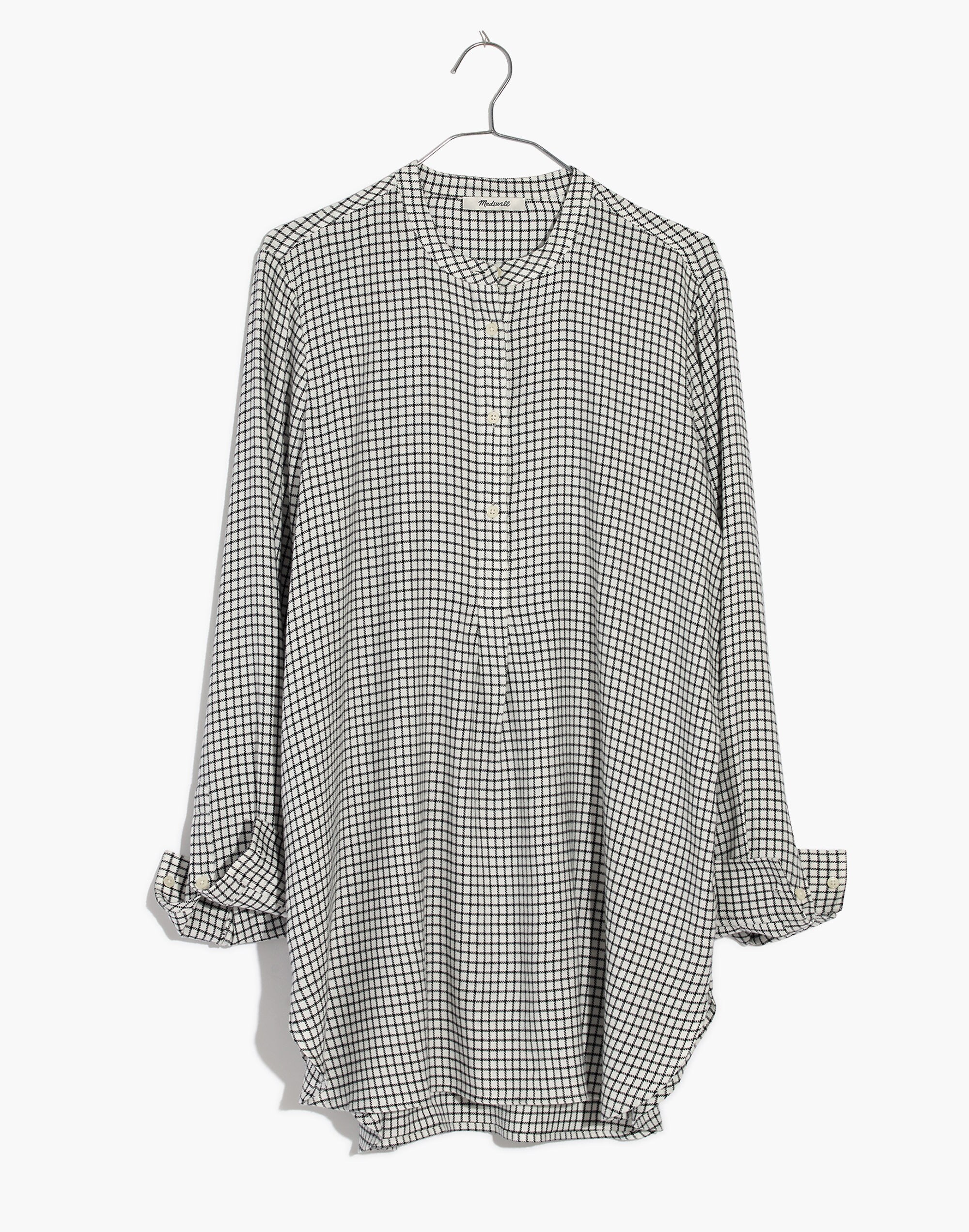 Wellspring Tunic Popover Shirt in Windowpane