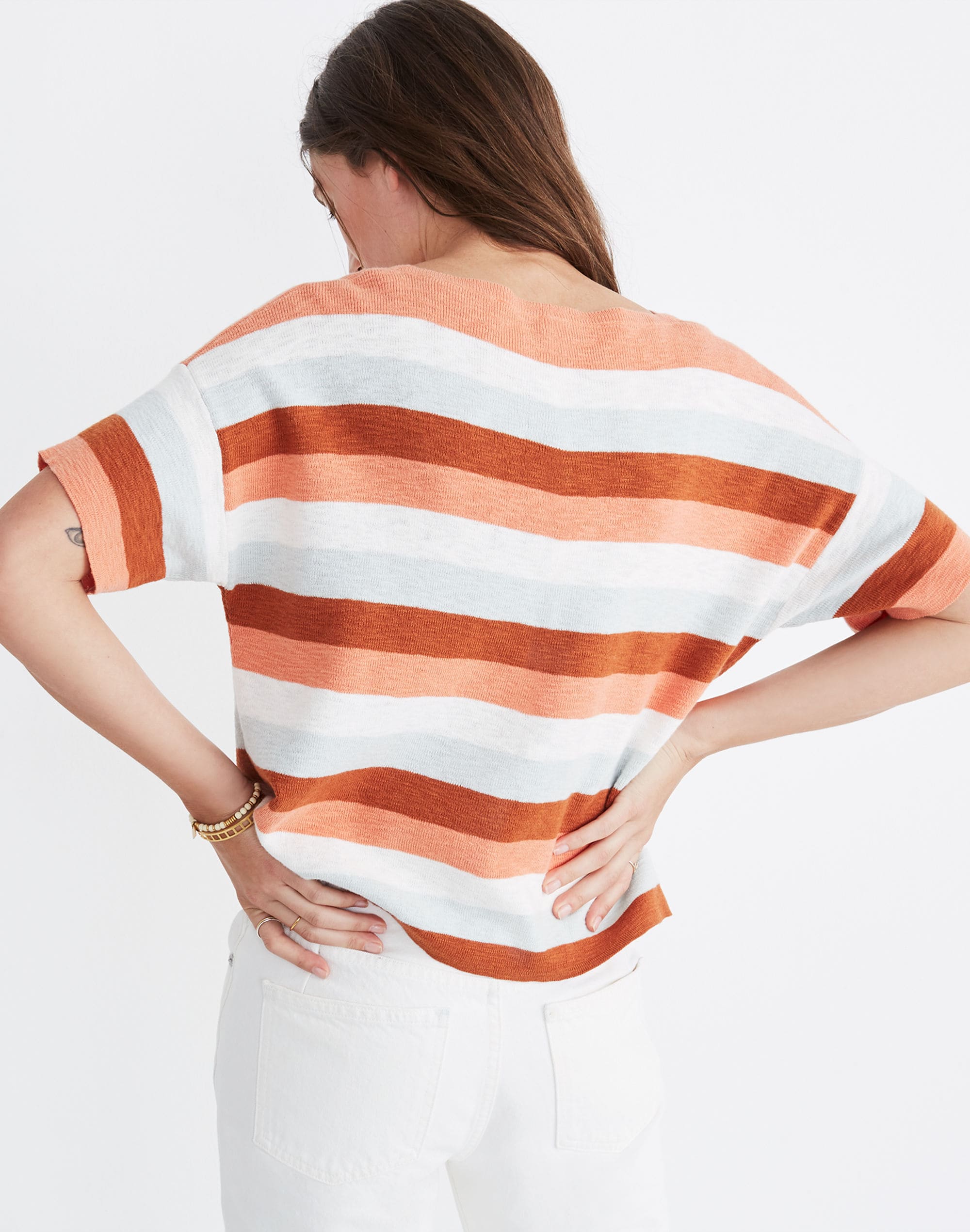 Boxy Sweater Tee in Maggie Stripe