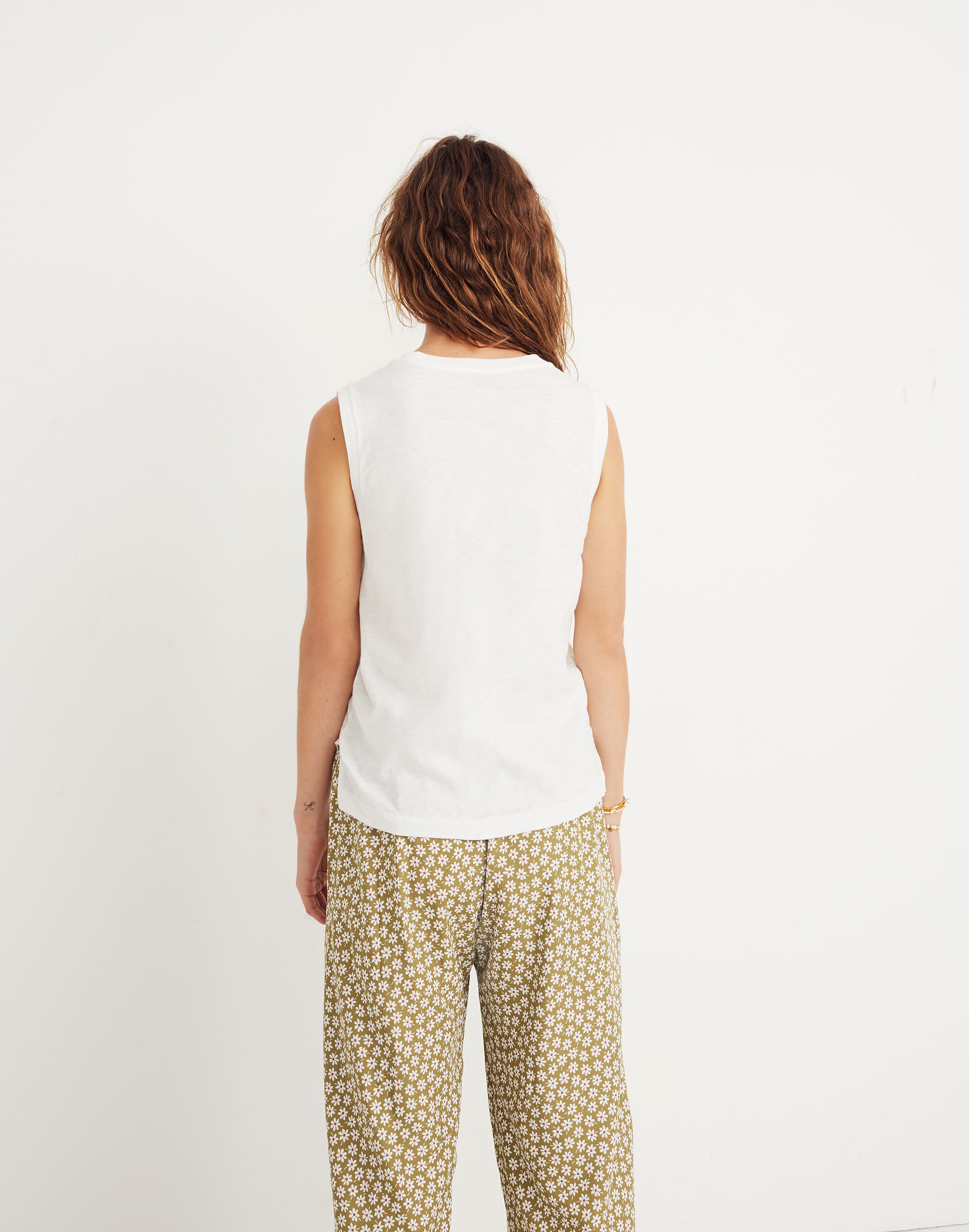 Aloha Whisper Cotton Crewneck Muscle Tank