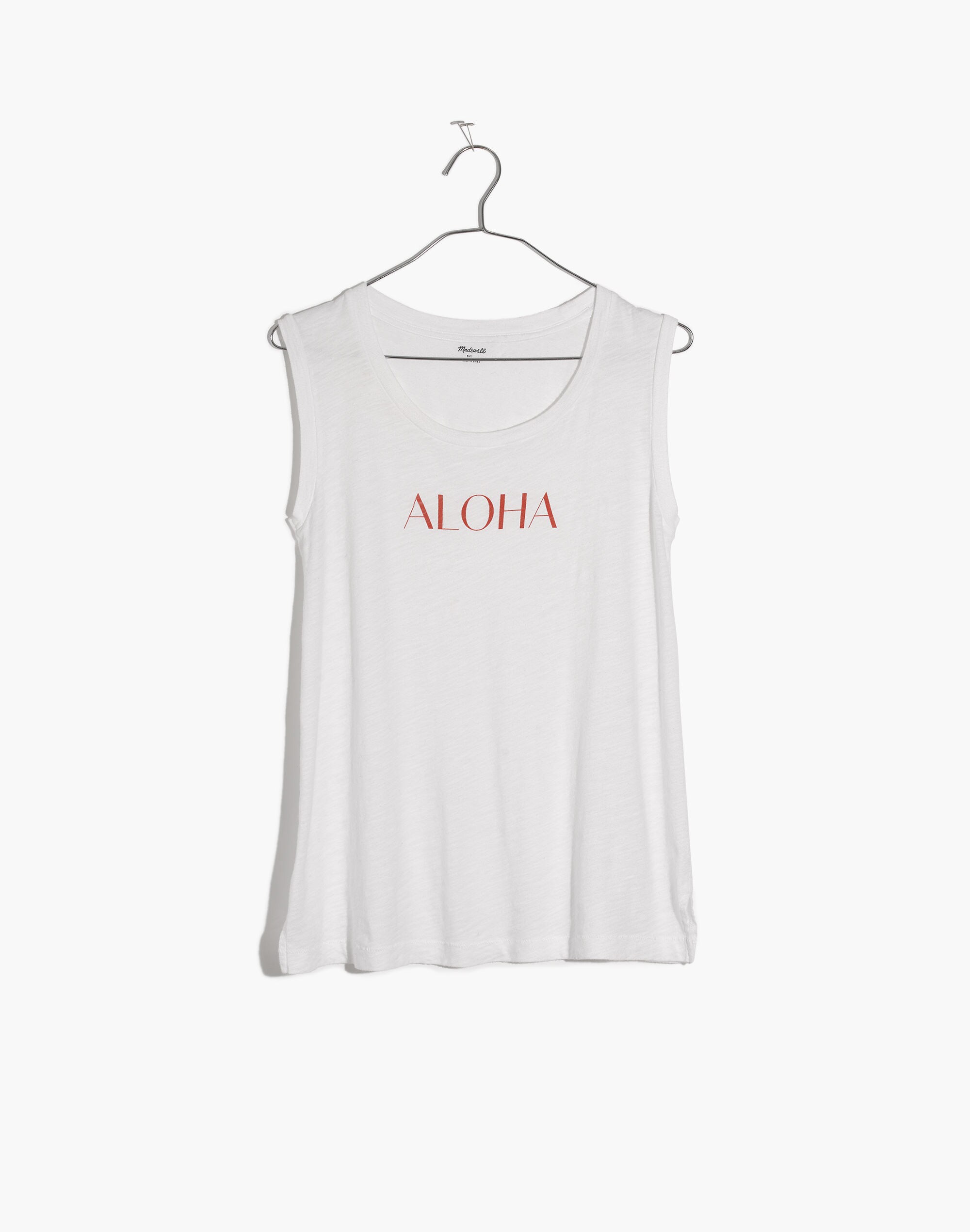 Aloha Whisper Cotton Crewneck Muscle Tank