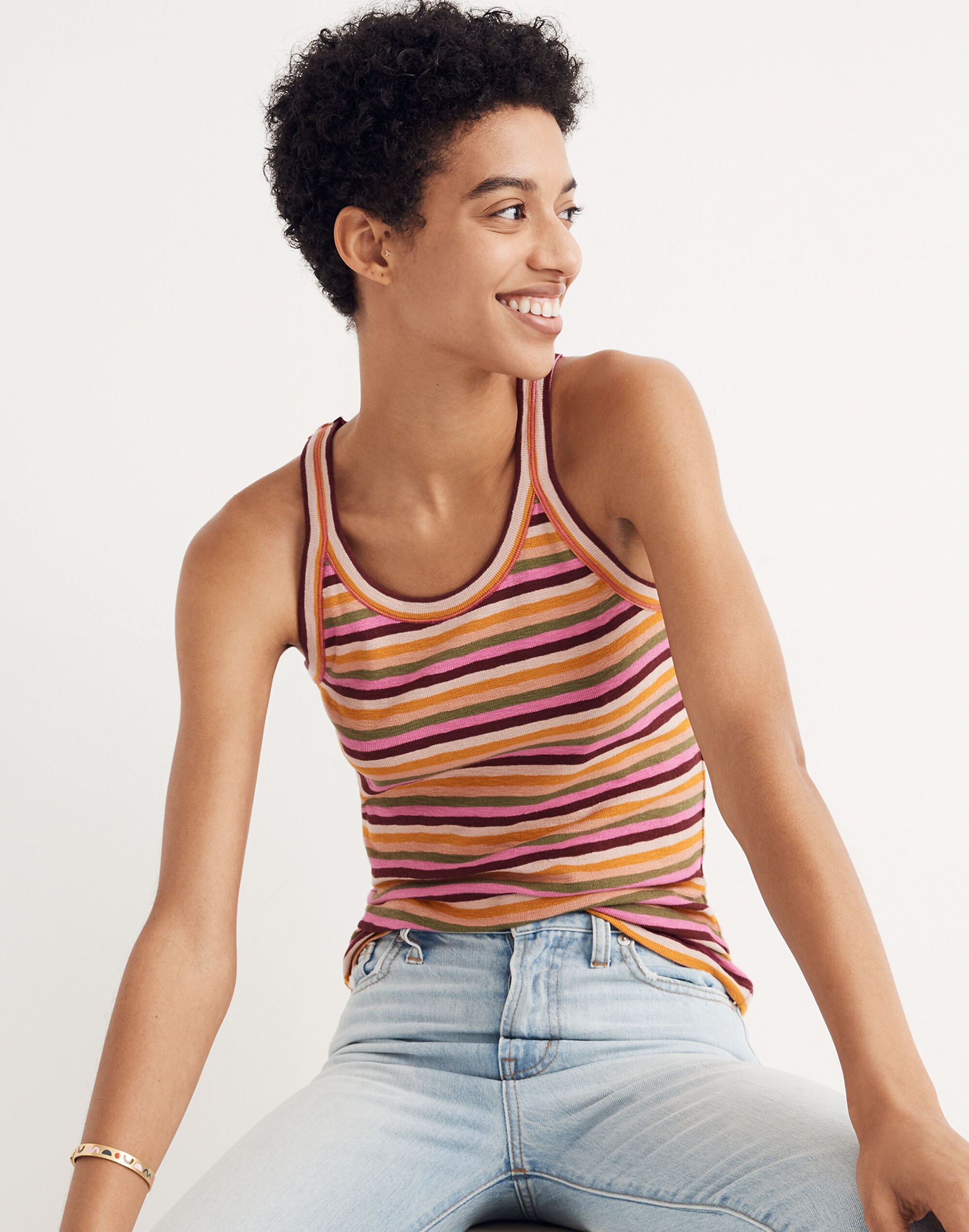 Audio Tank Top in Aretha Stripe