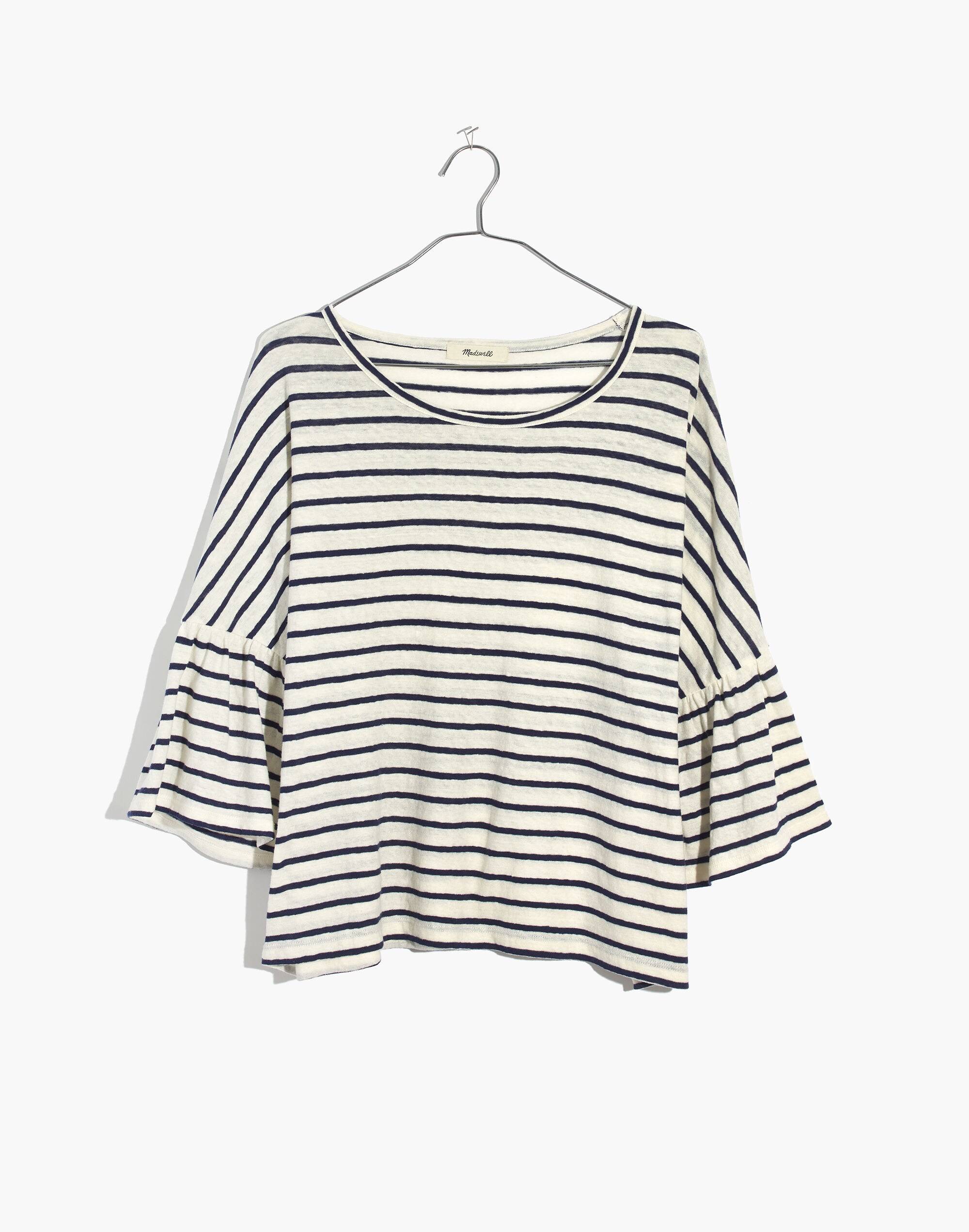 Flare-Sleeve Tee in Stripe