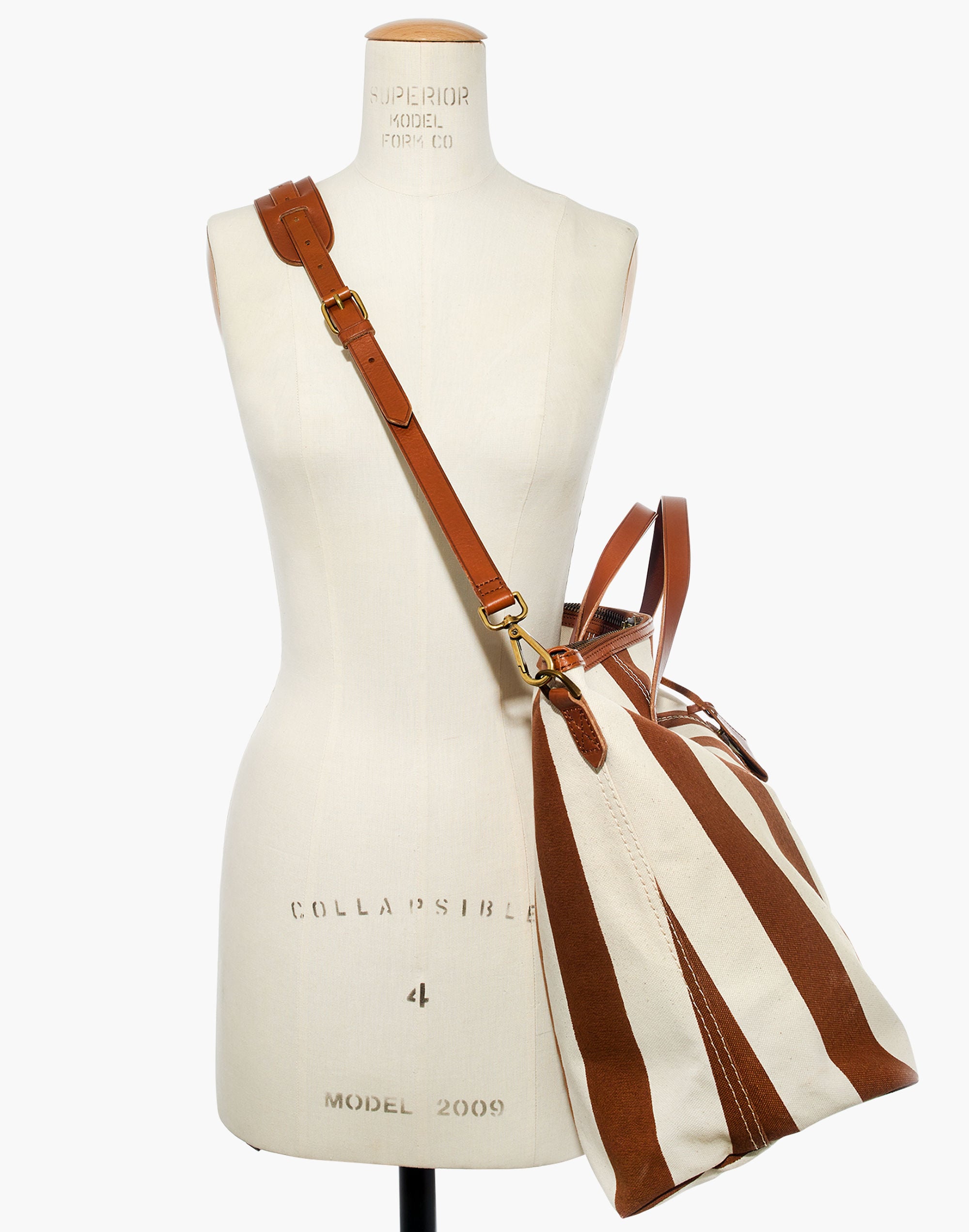 The Transport Weekender in Striped Canvas