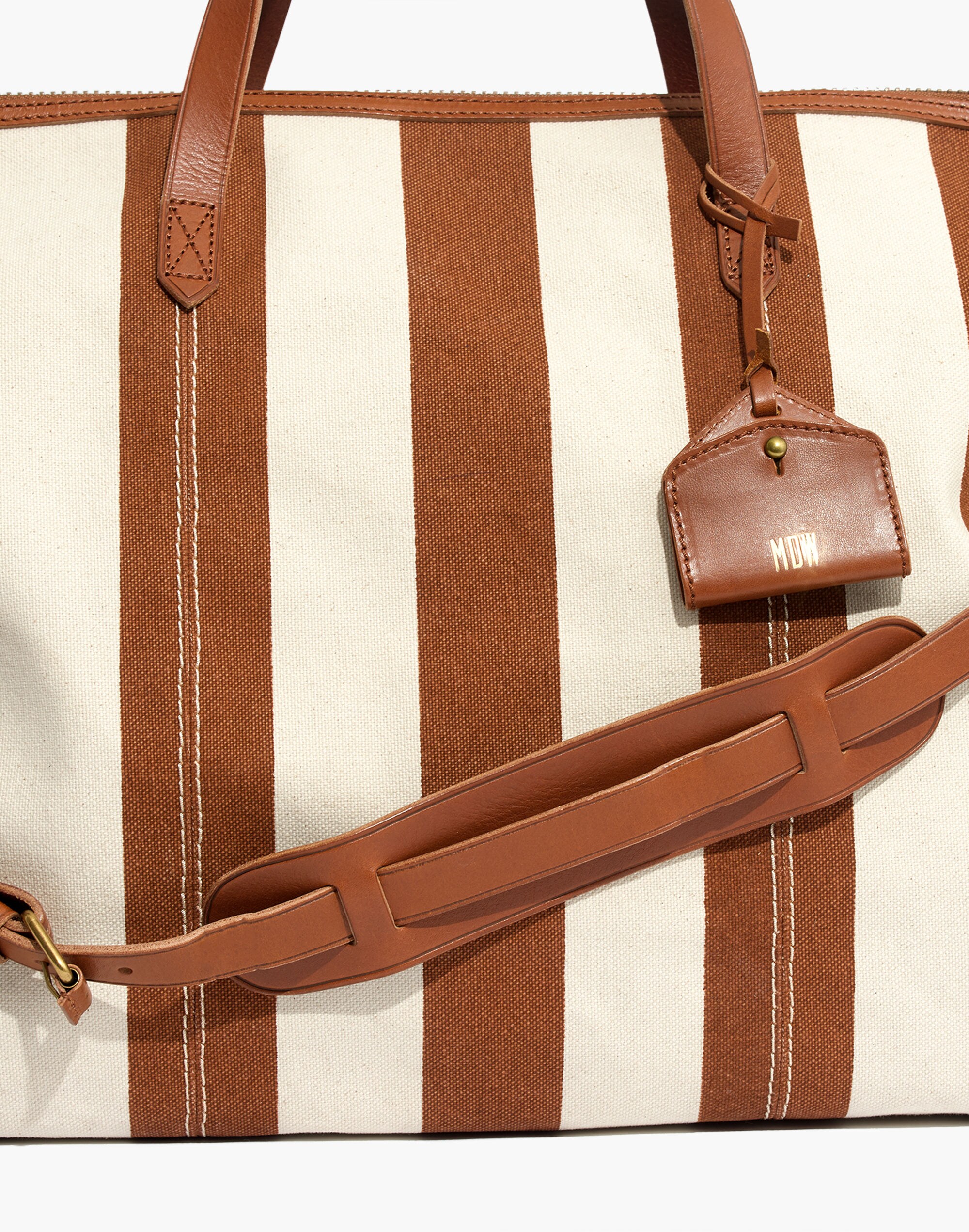 The Transport Weekender in Striped Canvas