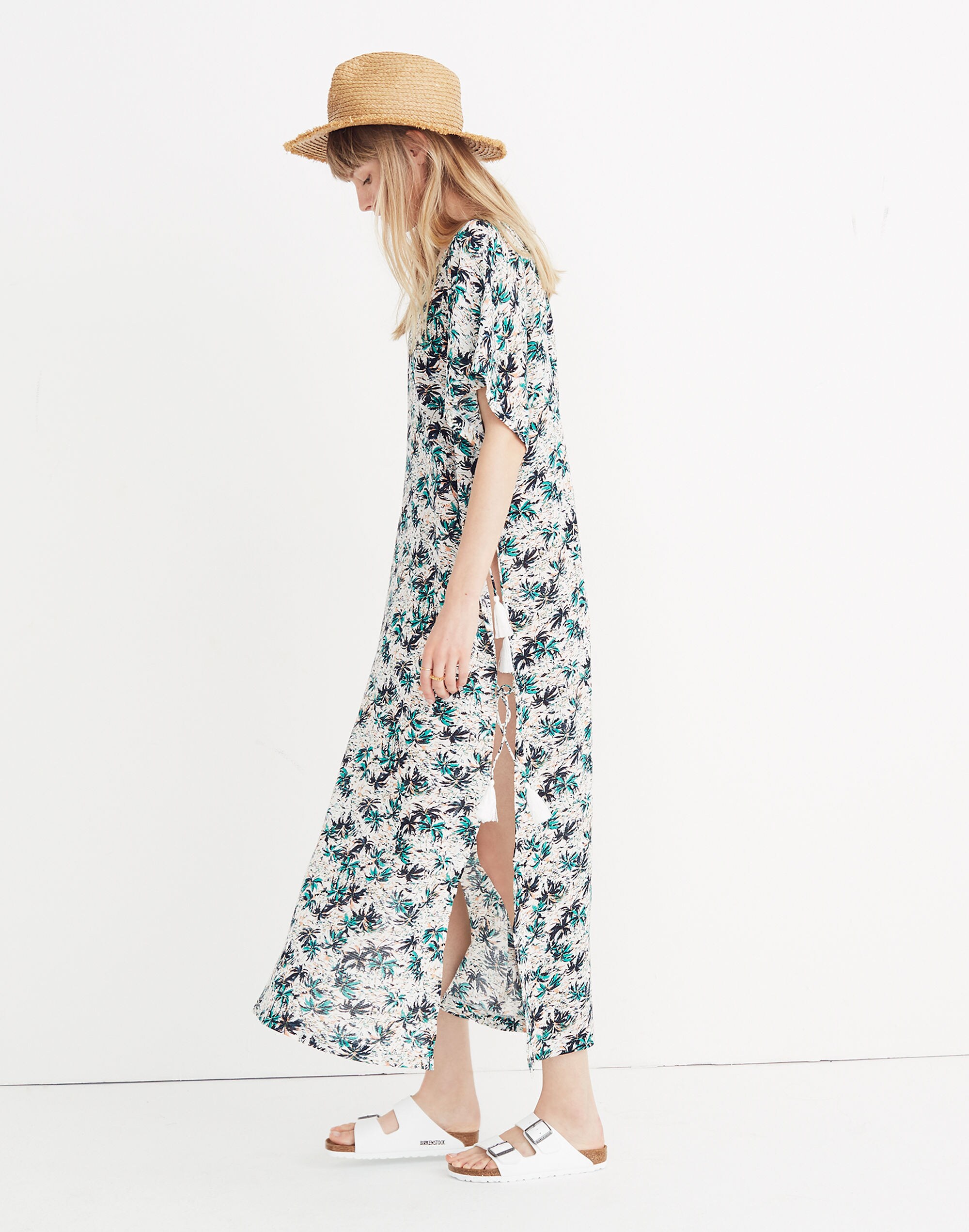 Gibraltar Cover-Up Maxi Dress in Mini Palms