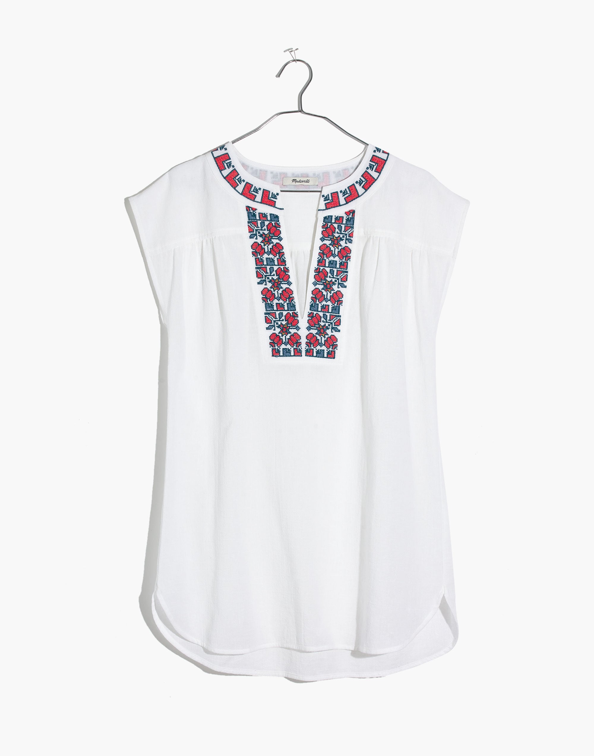 Embroidered Belize Cover-Up Tunic Dress