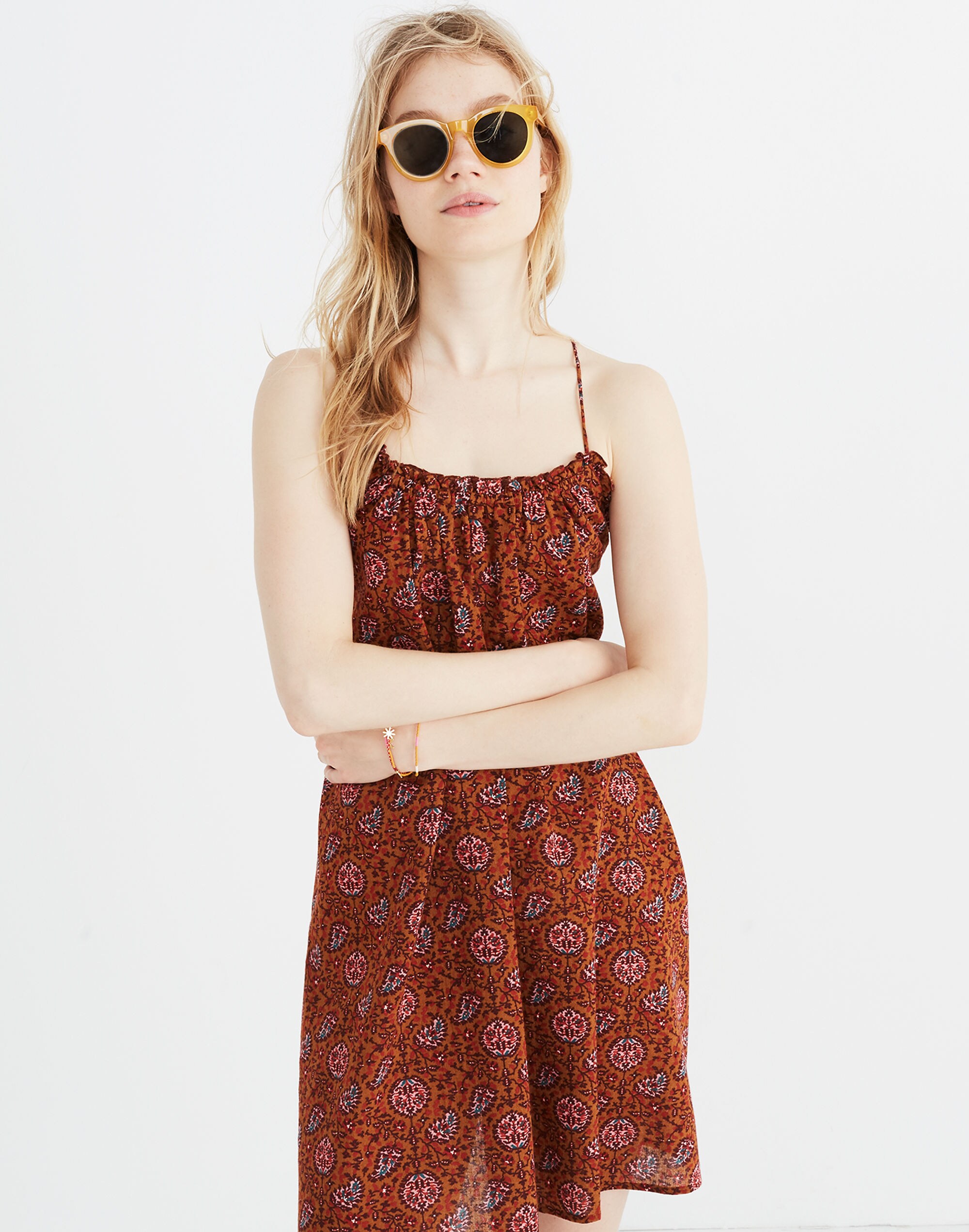Tulum Cover-Up Dress in Warm Paisley
