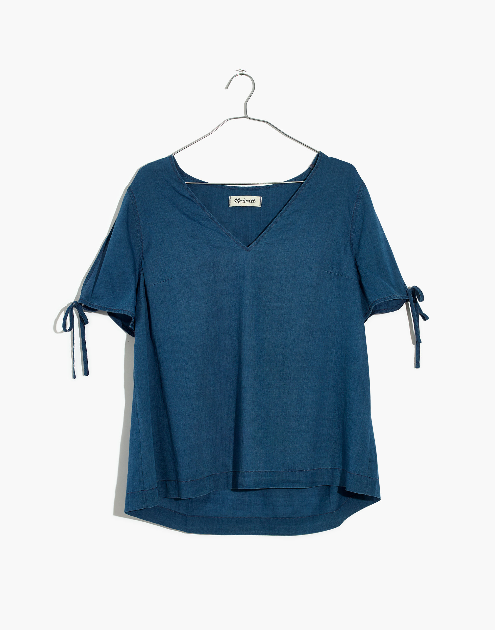 Indigo Tie-Sleeve Top