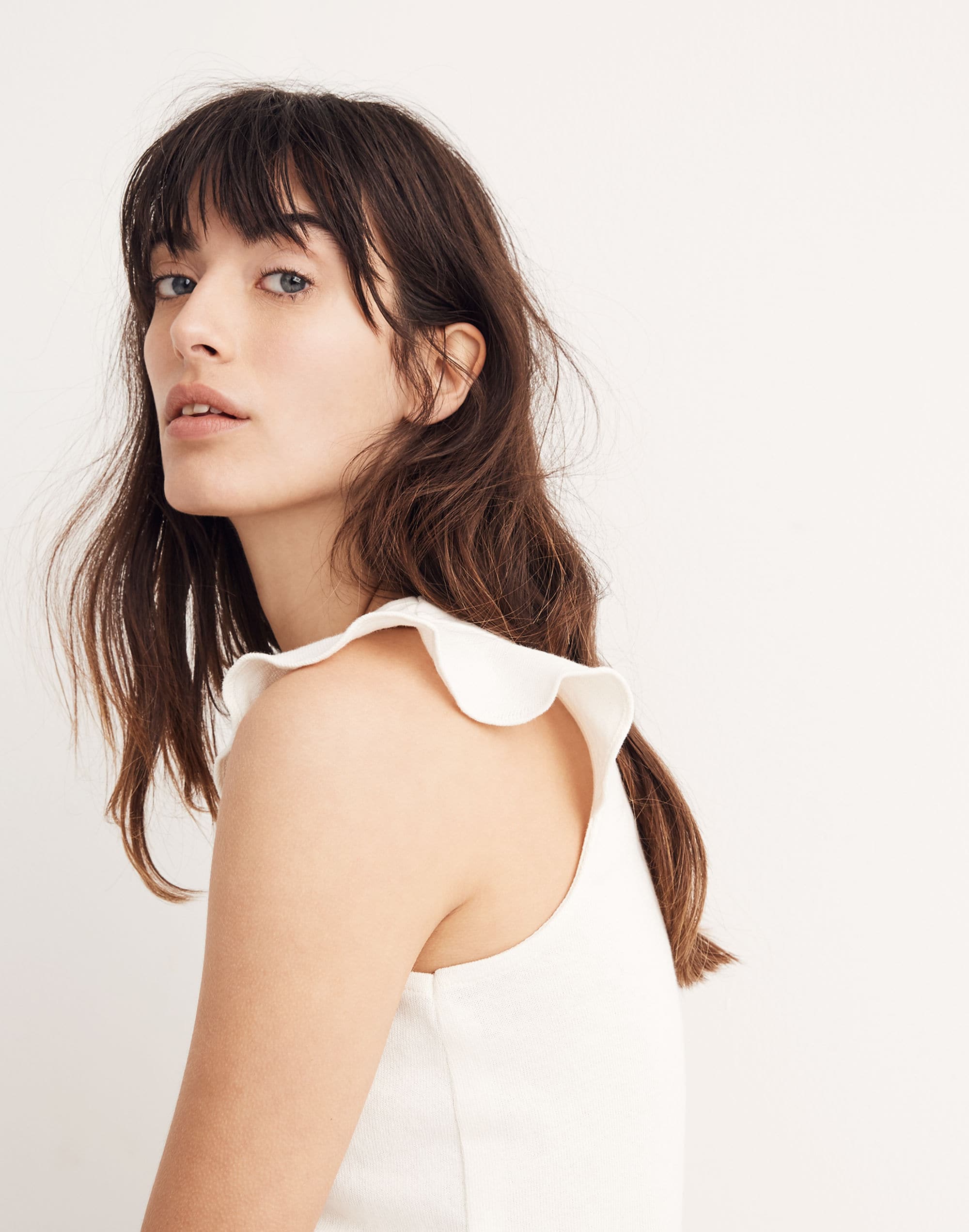 Ruffle-Sleeve Tank Top