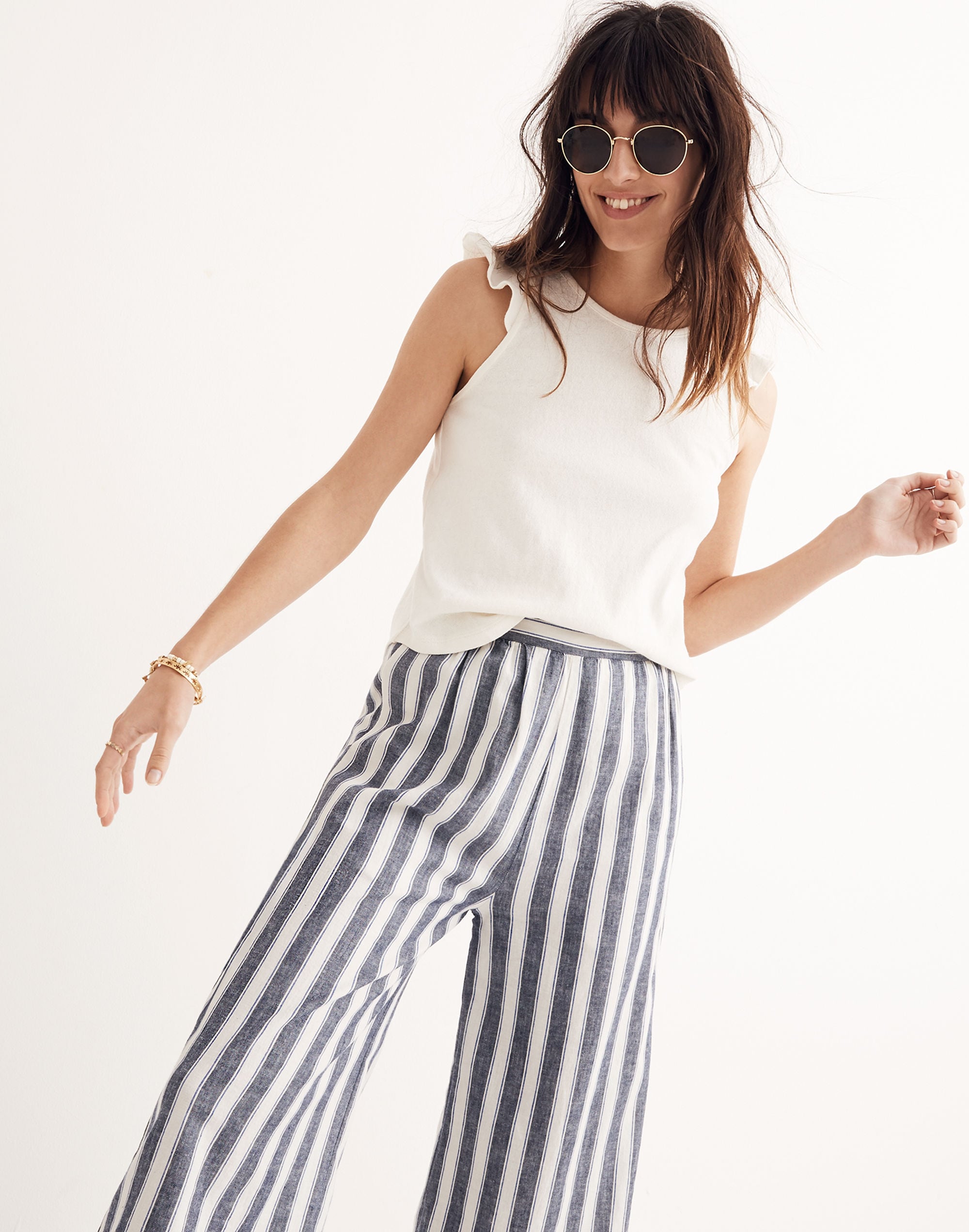 Ruffle-Sleeve Tank Top