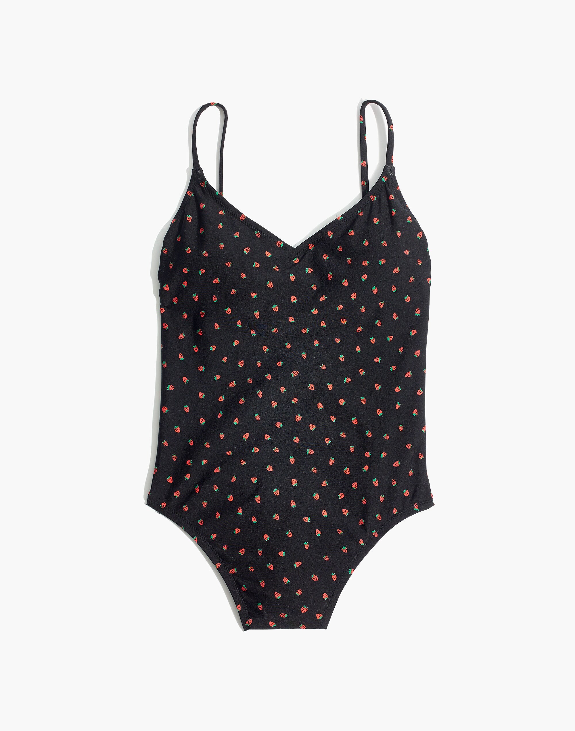 Madewell Ballet One-Piece Swimsuit in Fresh Strawberries