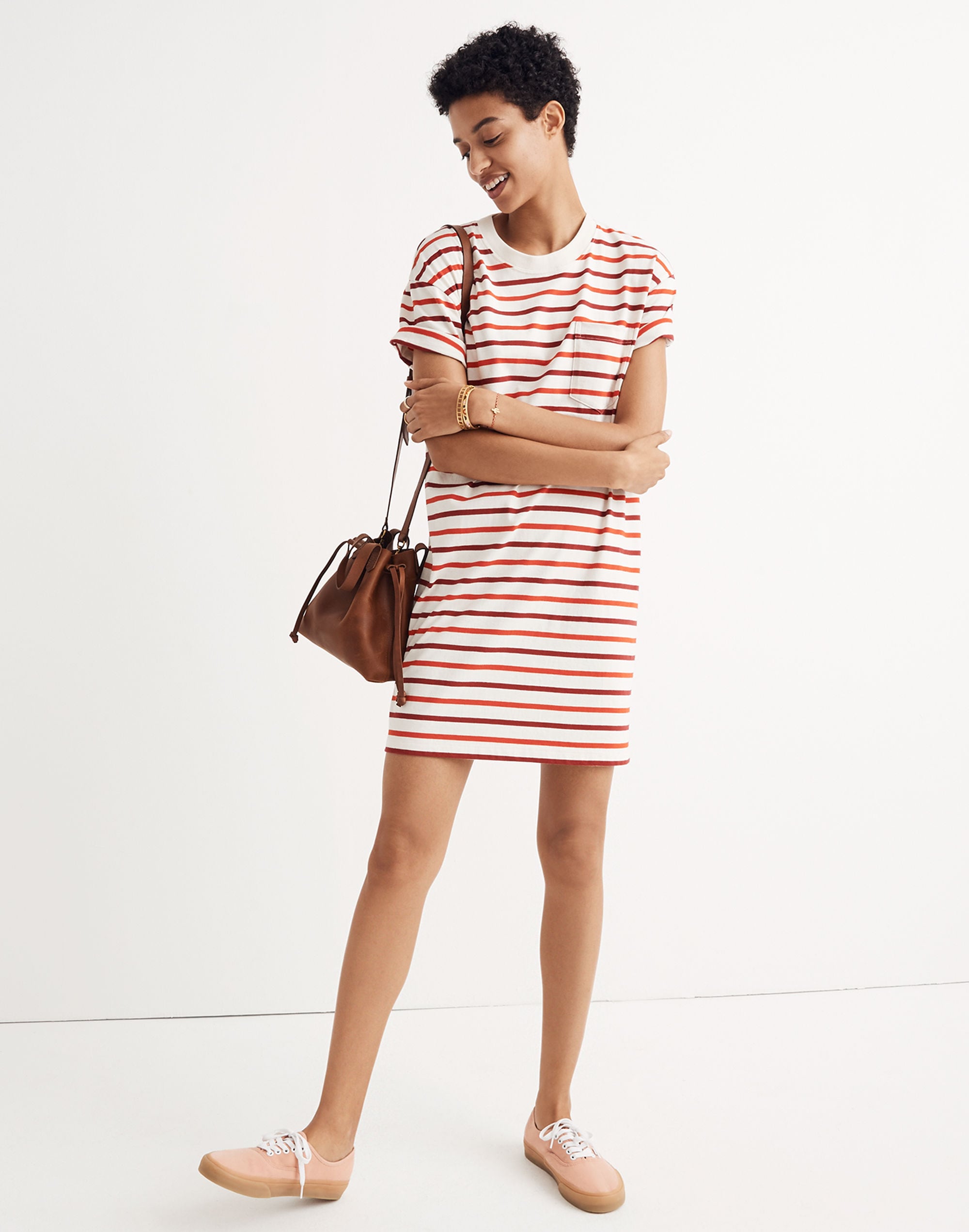 Pocket Tee Dress in Pablo Stripe