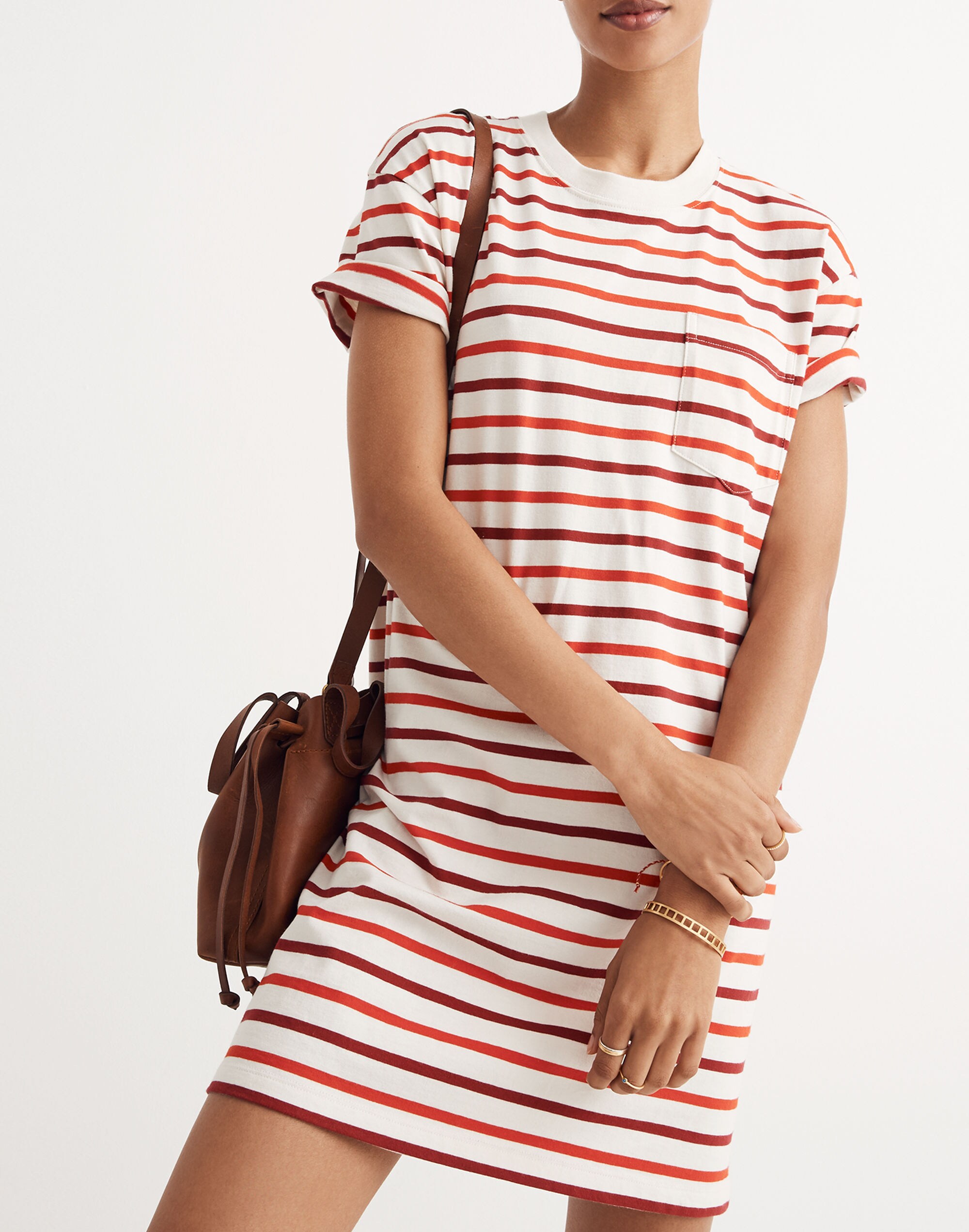 Pocket Tee Dress in Pablo Stripe
