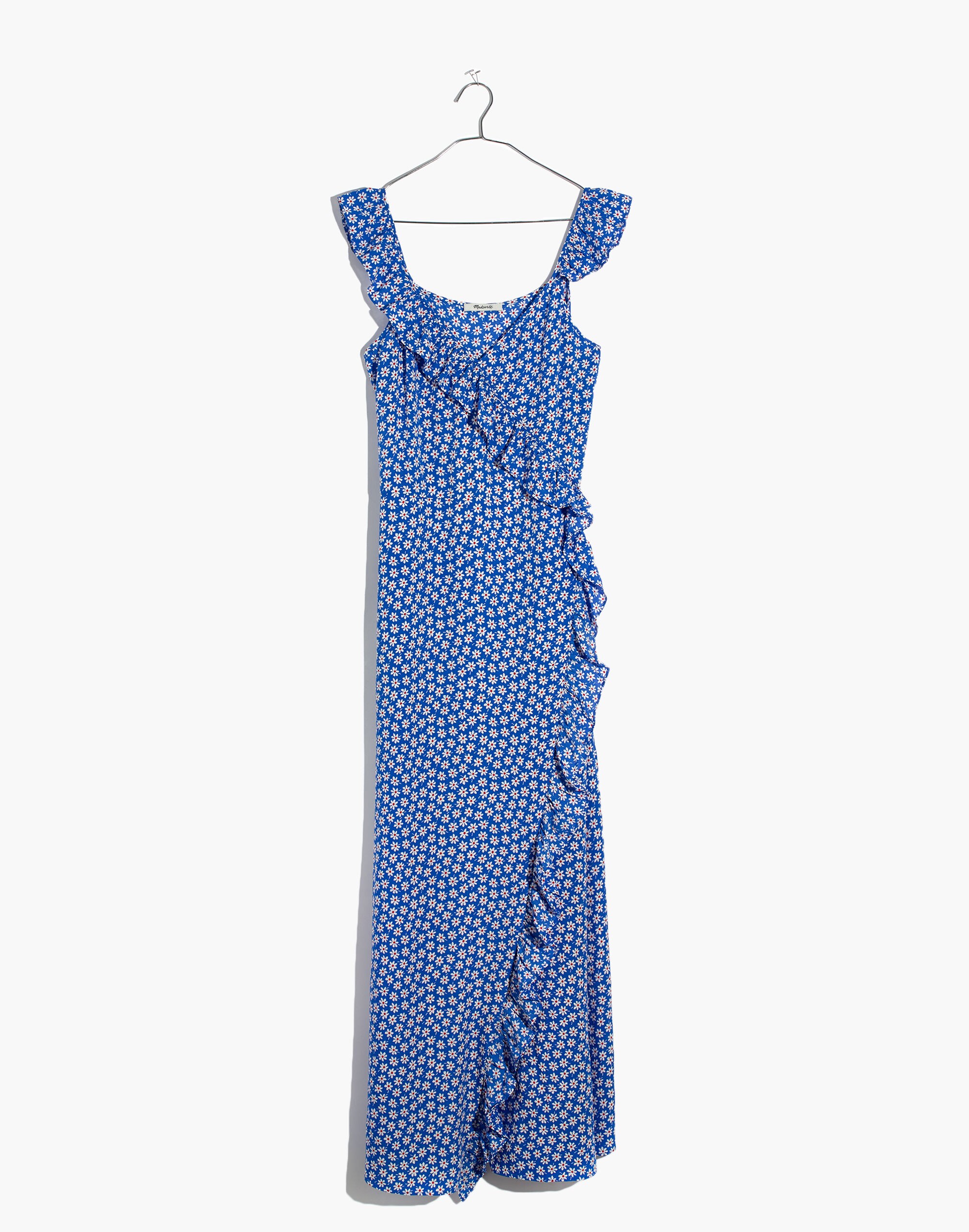 Ruffled Wrap Maxi Dress in Mini Daisy