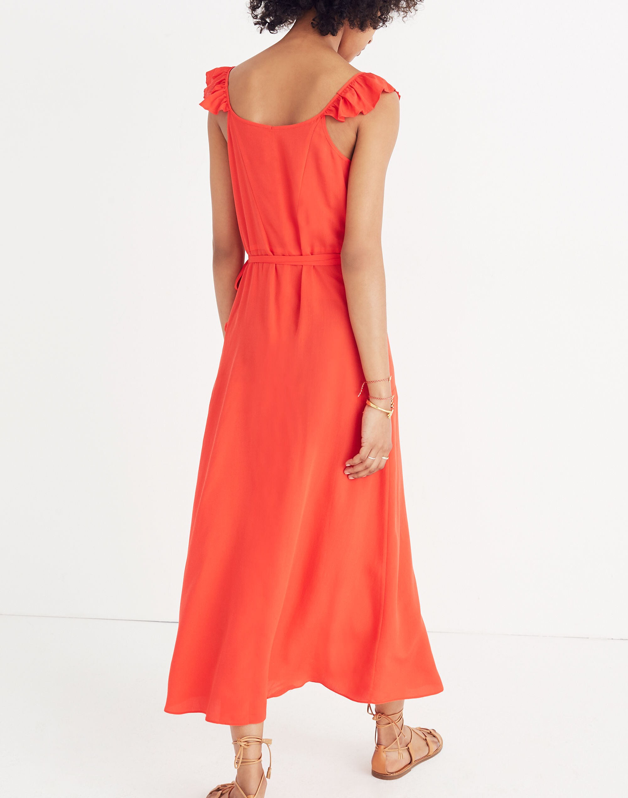 Ruffled Wrap Maxi Dress