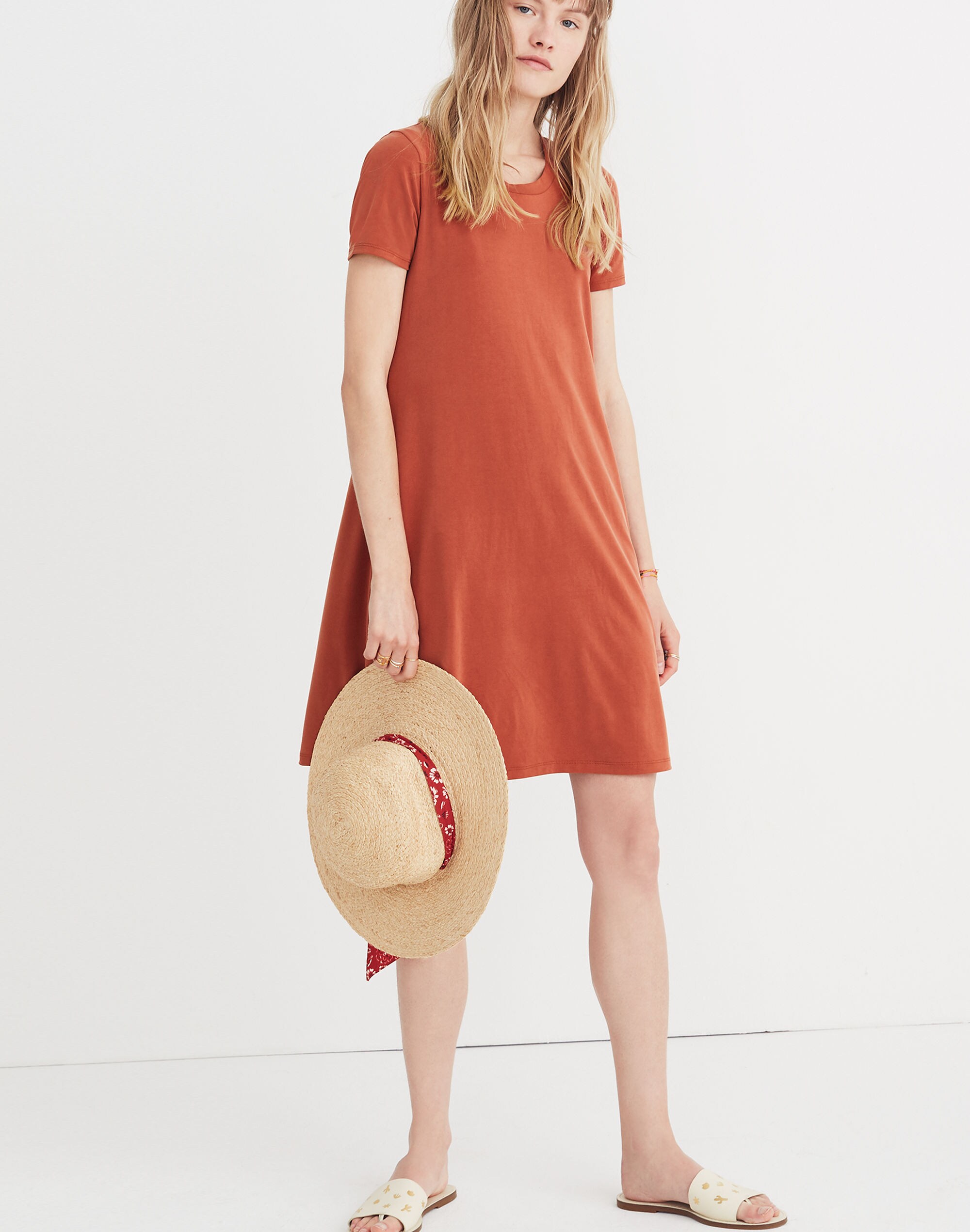 Sandwashed Swingy Tee Dress