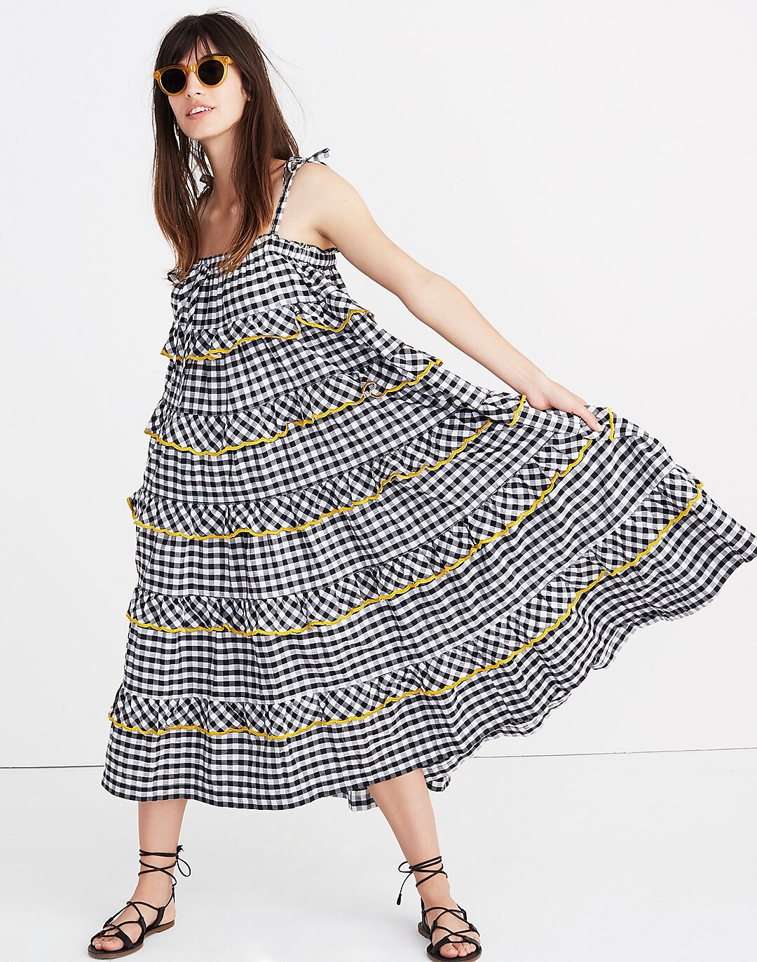 The Gina Dress - Dove Gingham - The Daily Dress