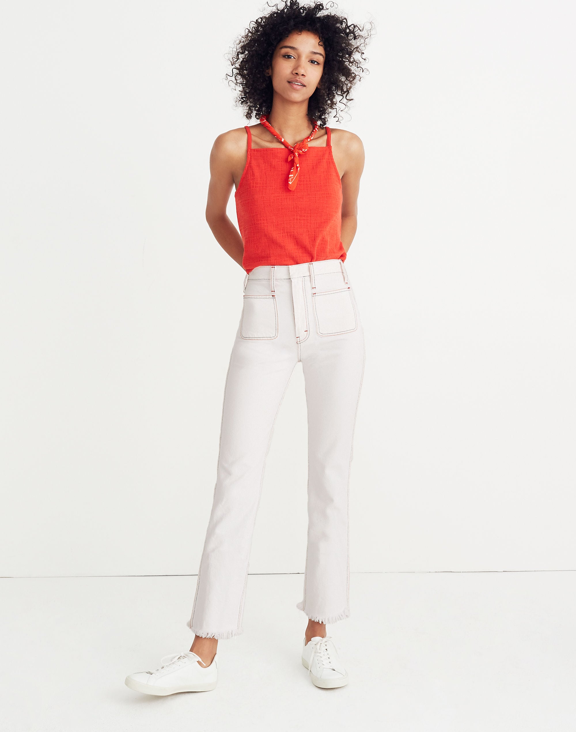 Rigid Demi Boot Crop Jeans: Red White and Blue Edition