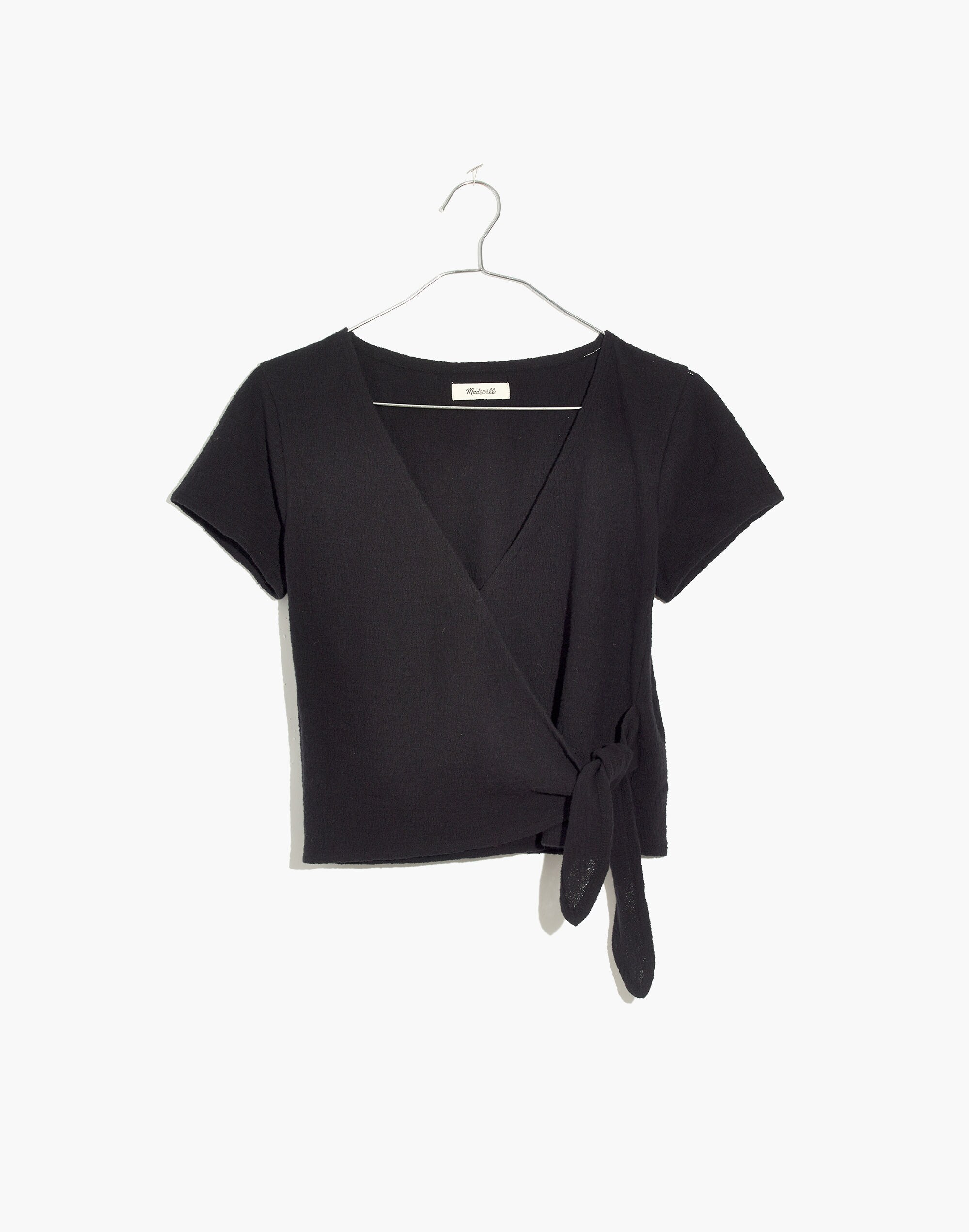 Texture &amp; Thread Wrap-Tie Top
