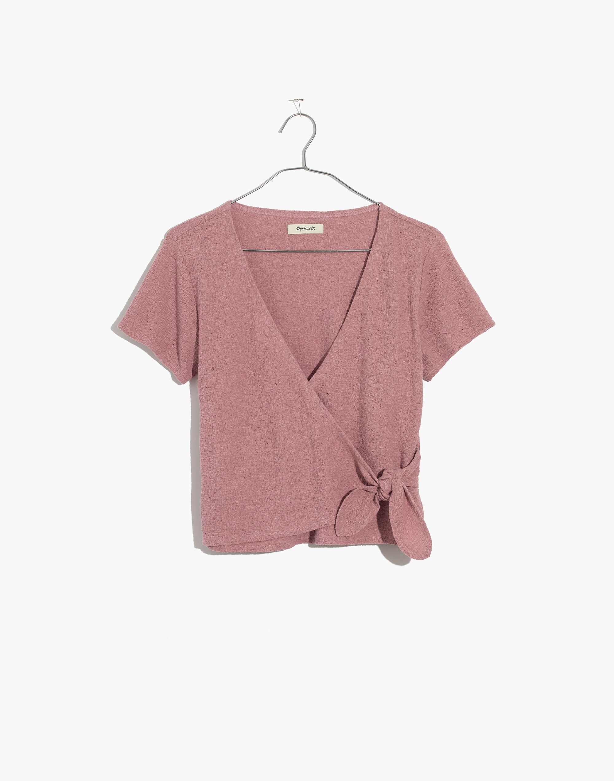 Texture &amp; Thread Wrap-Tie Top