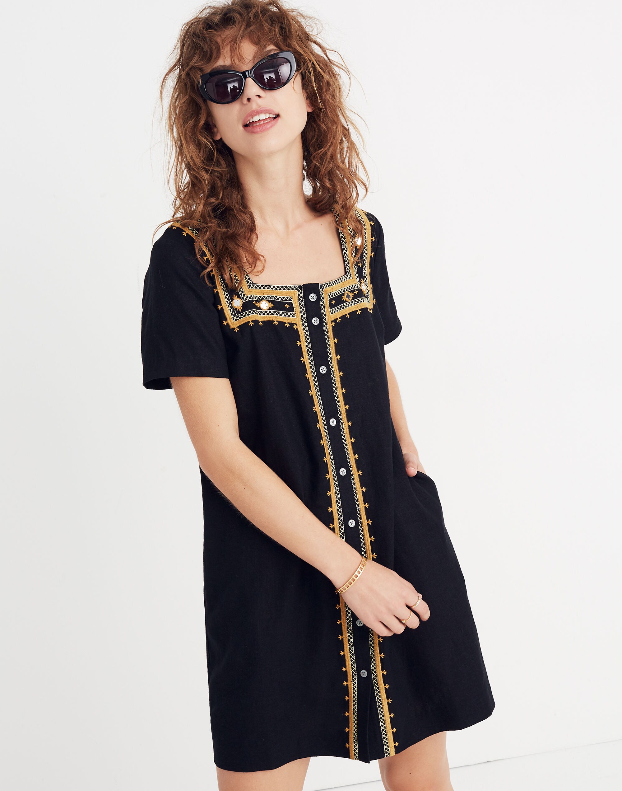 Mirror-Embroidered Dress