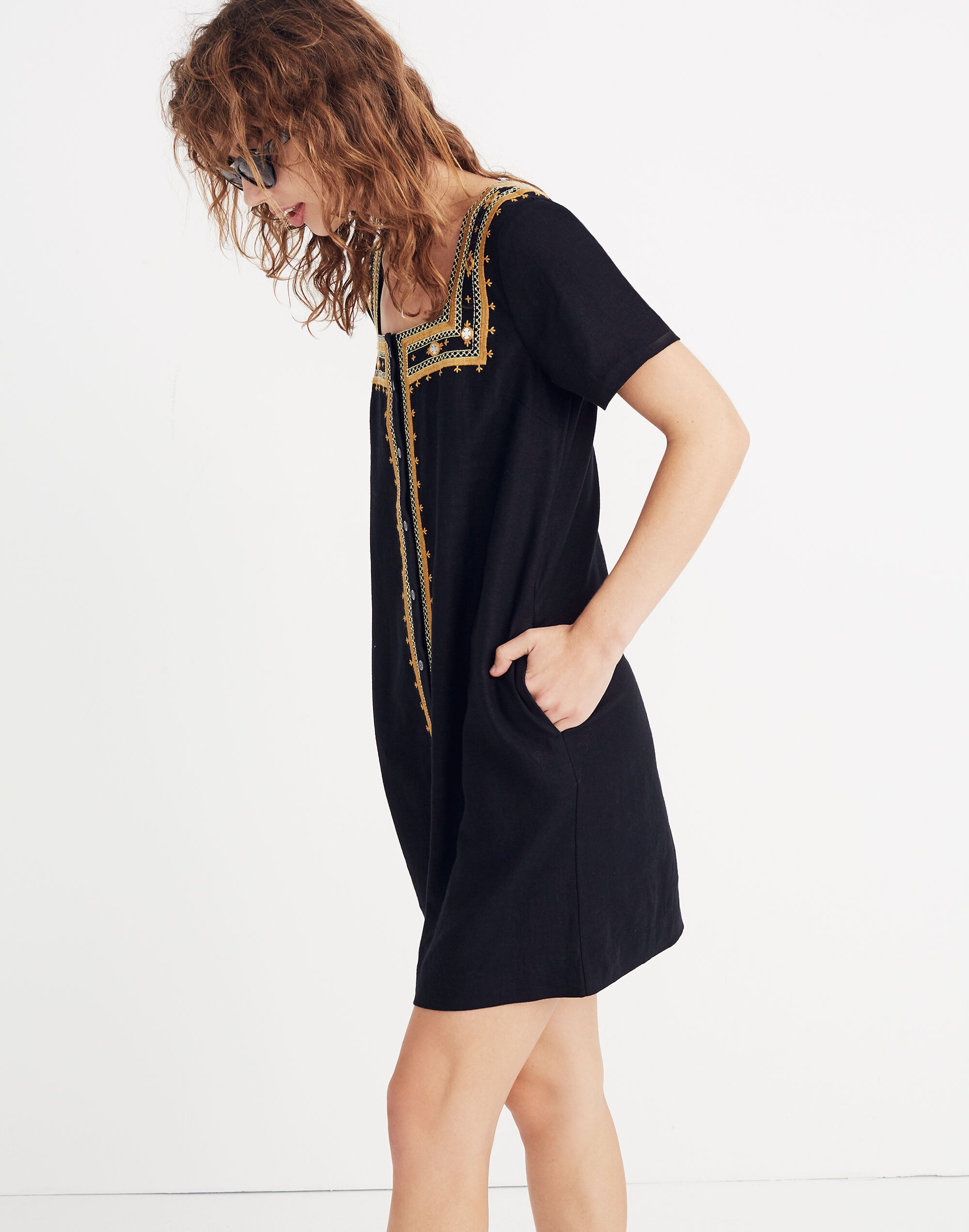 Mirror-Embroidered Dress