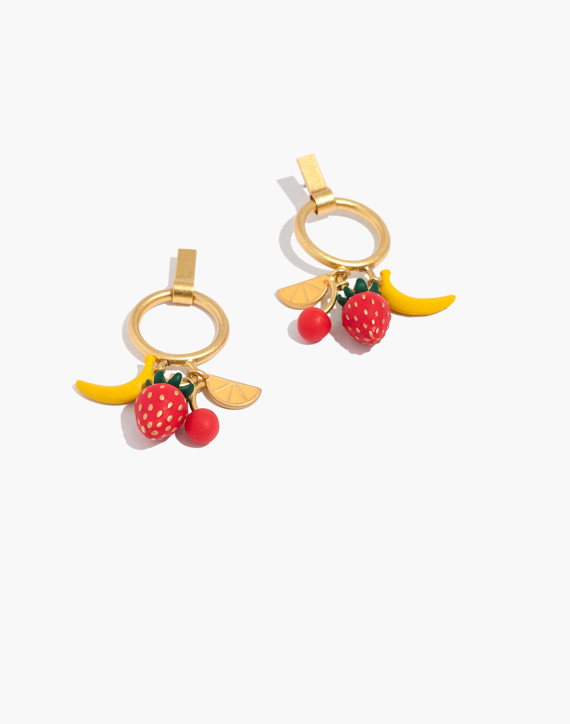 Fresh Fruit Hoop Earrings