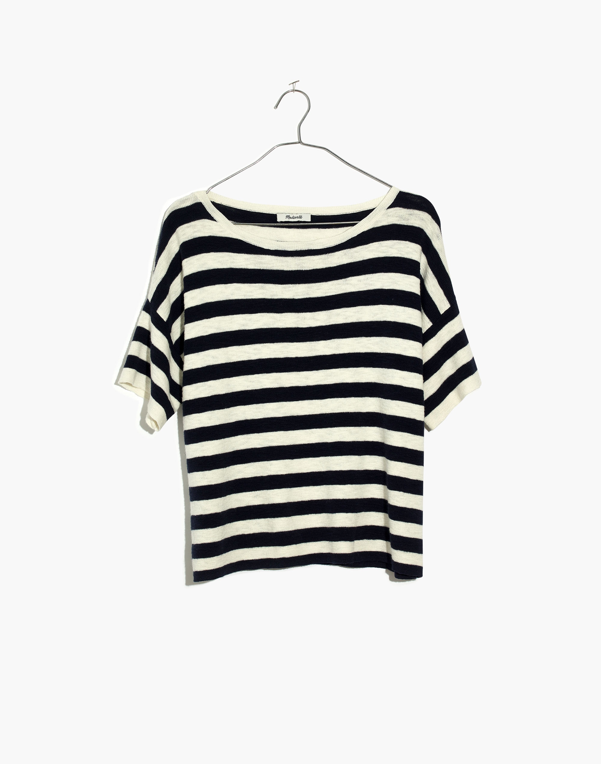 Boxy Sweater Tee in Kelley Stripe