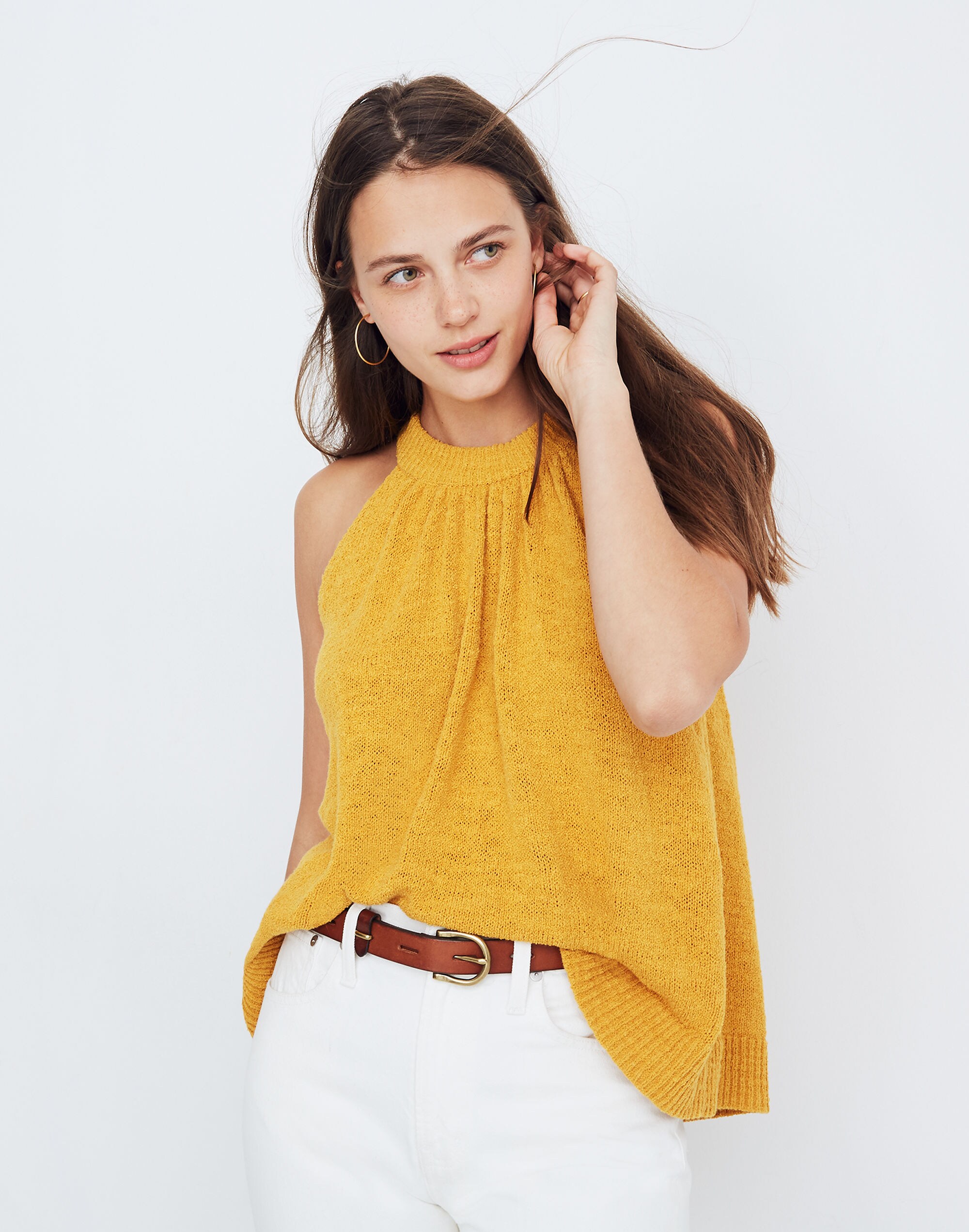 Gathered Sweater Tank