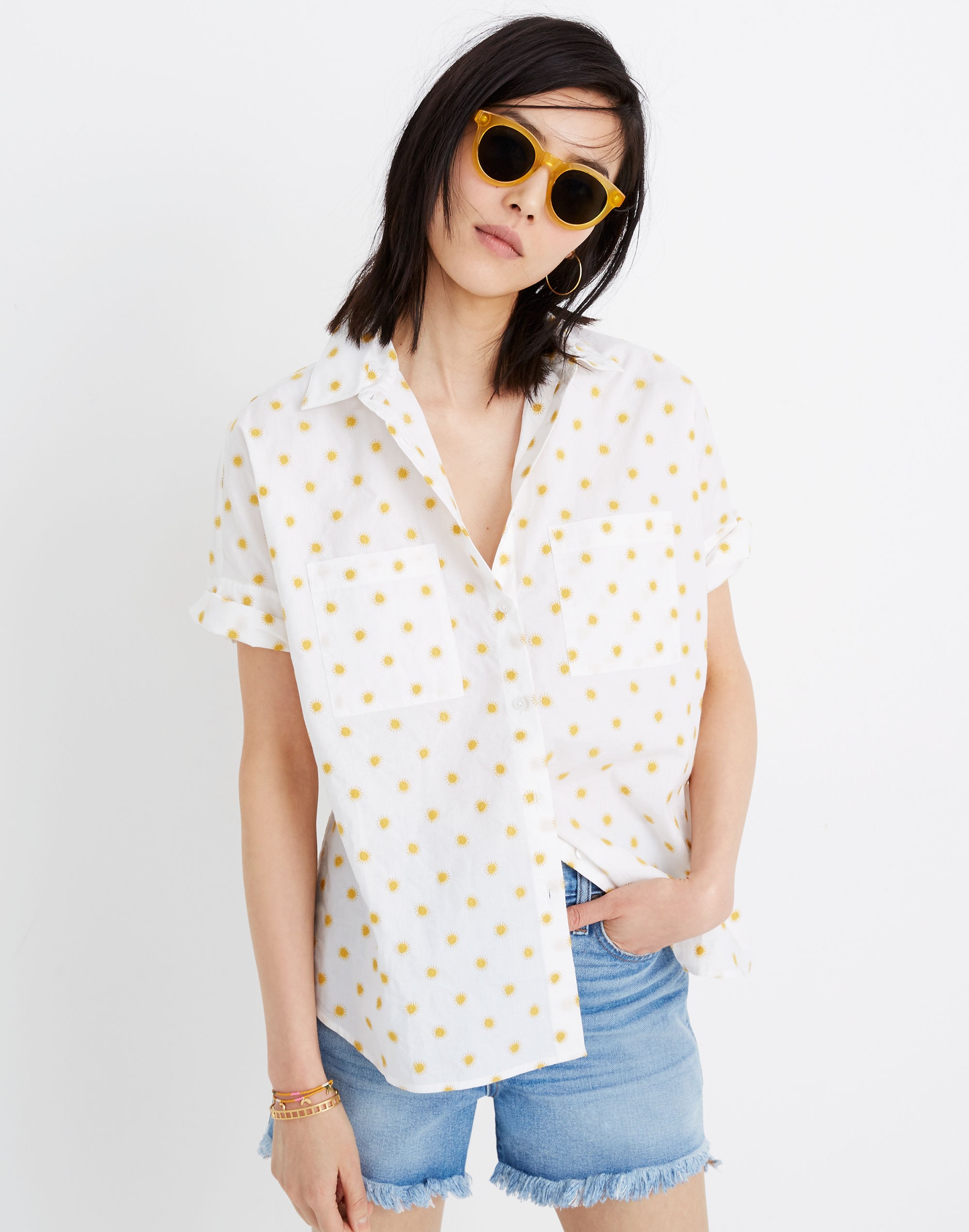 Sun Embroidered Courier Shirt