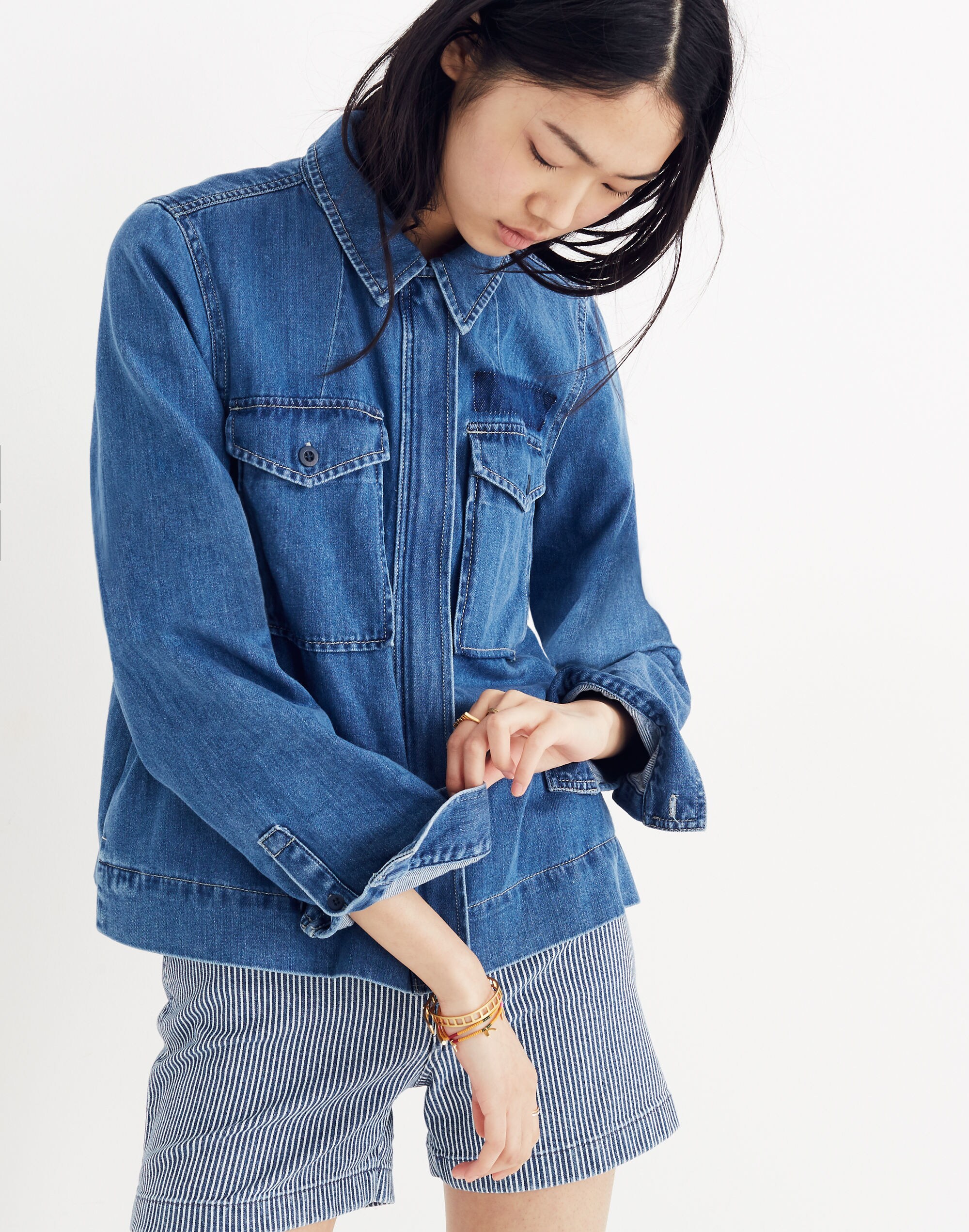 Denim Army Swing Jacket