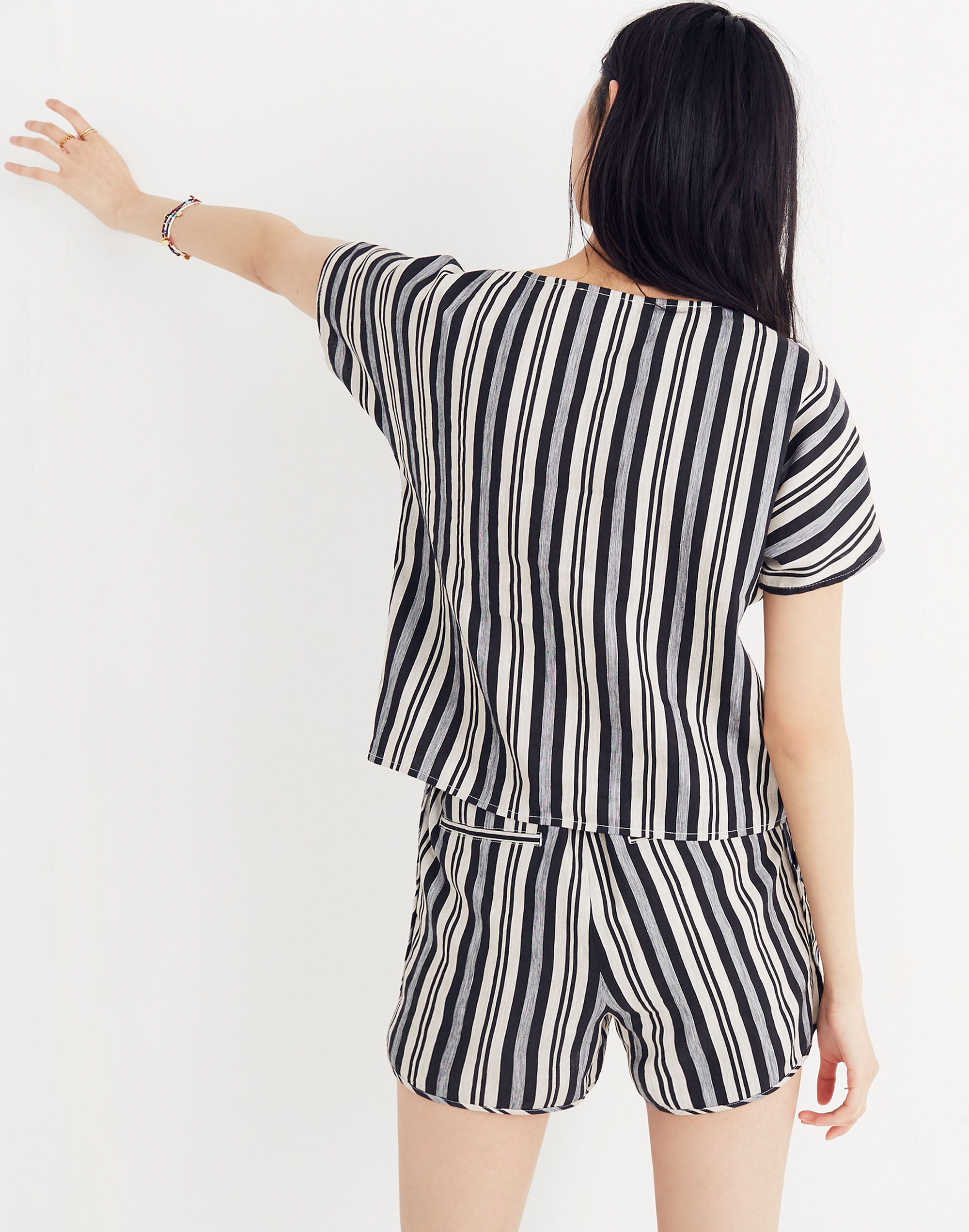 Boxy Top in Evelyn Stripe