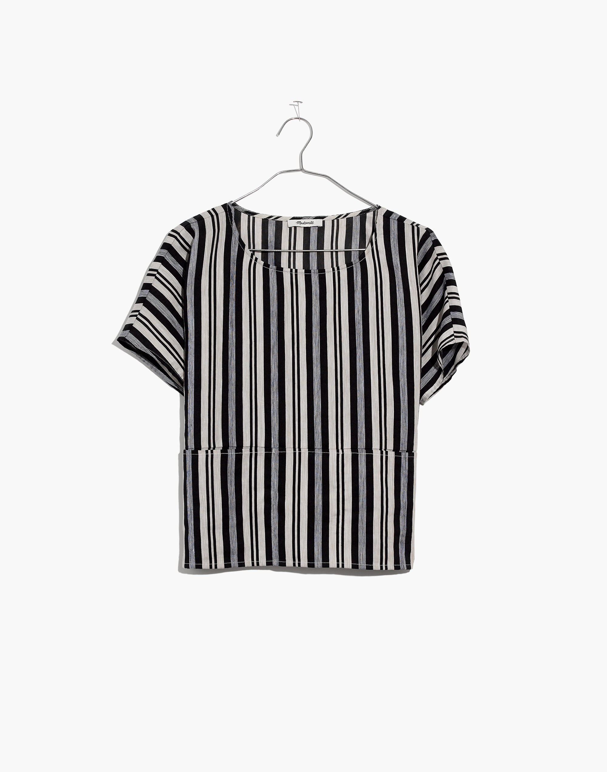 Boxy Top in Evelyn Stripe