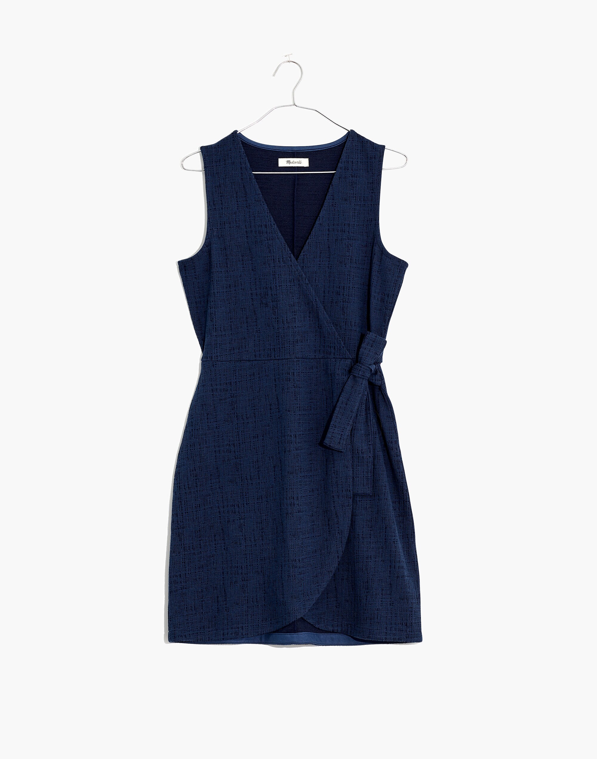 Crosshatch Side-Tie Dress