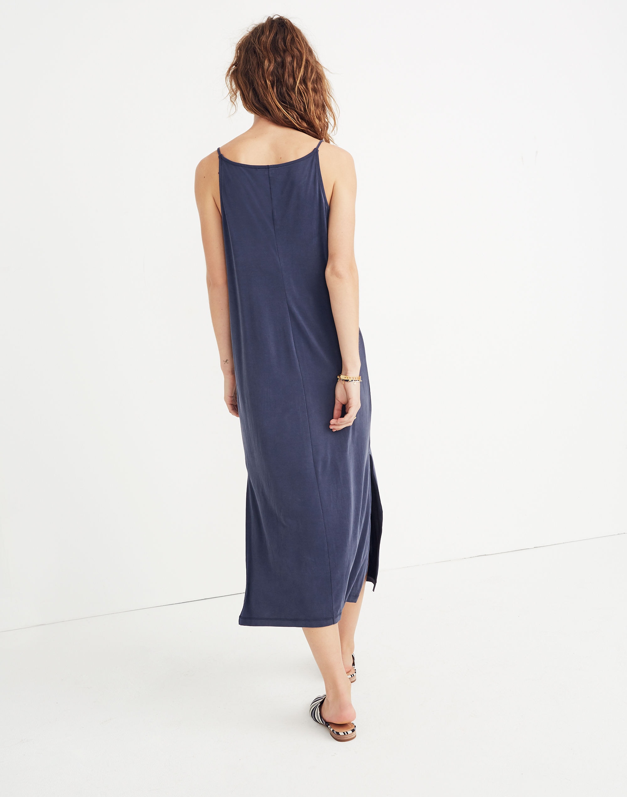 Sandwashed Midi Slip Dress