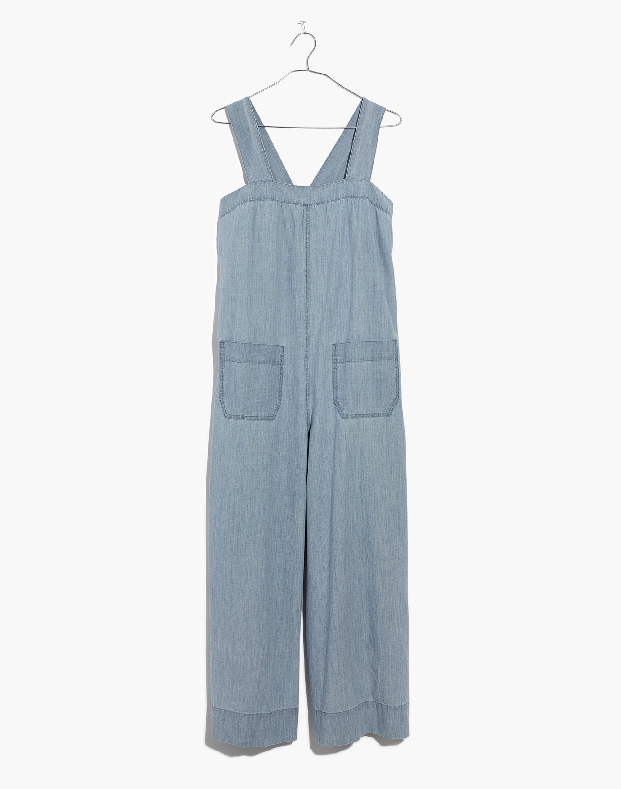 Chambray Wide-Leg Jumpsuit