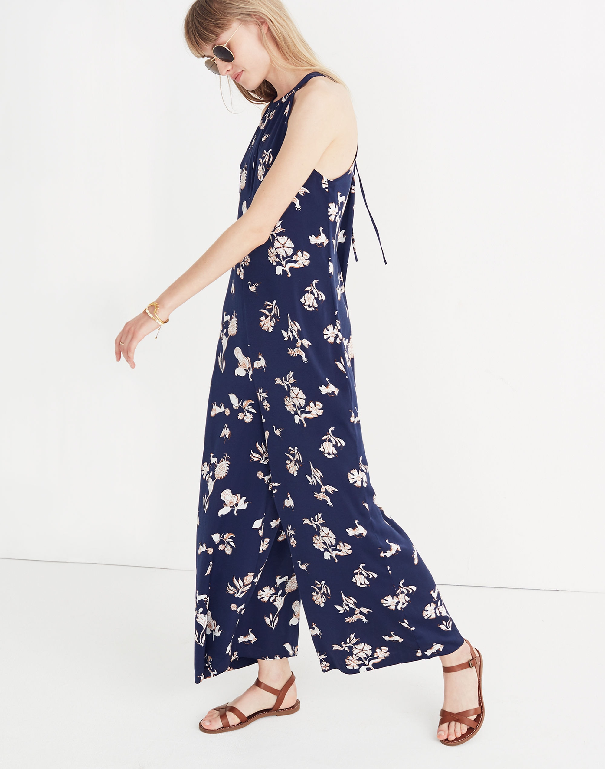 Keyhole Wide-Leg Jumpsuit in Menagerie