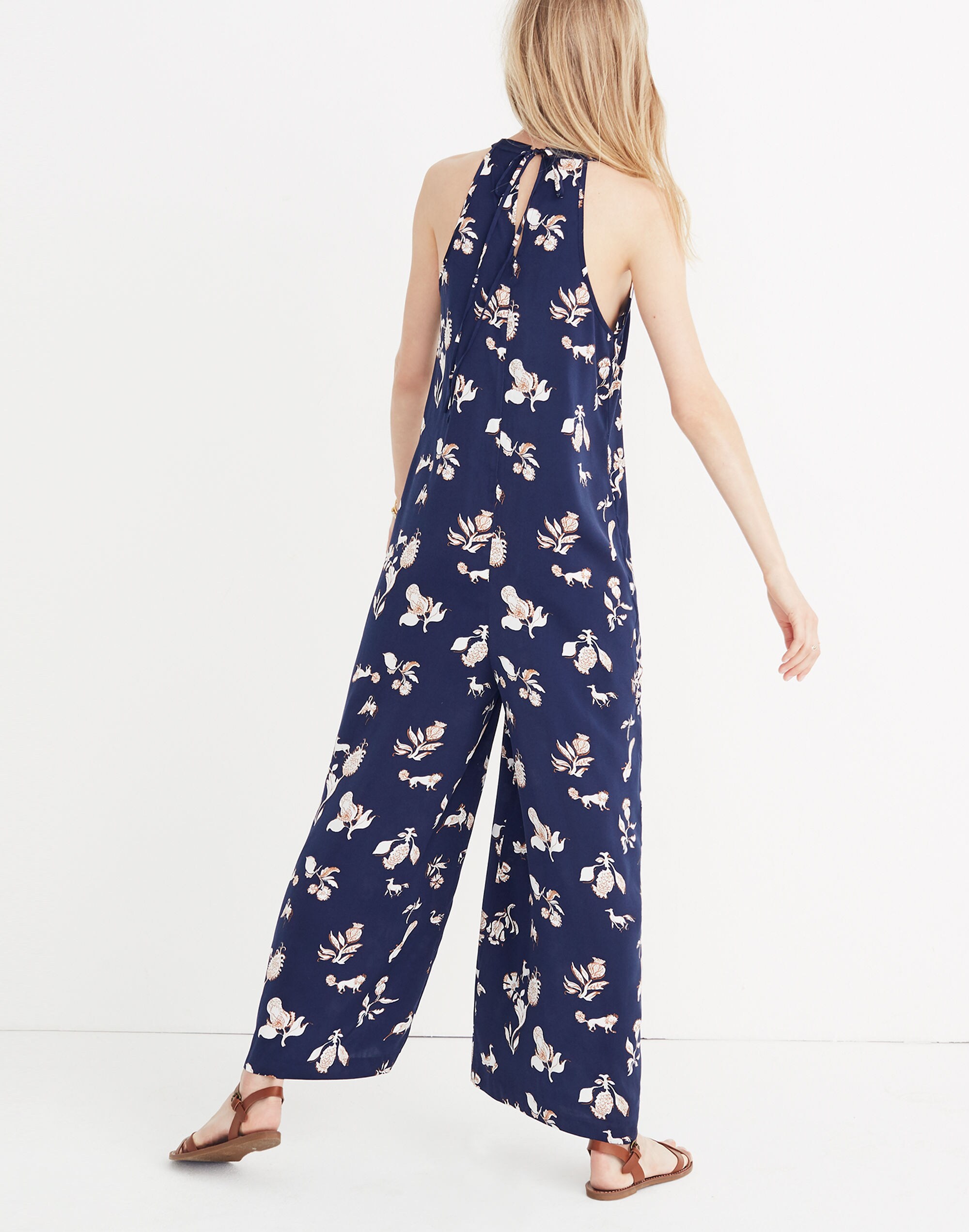 Keyhole Wide-Leg Jumpsuit in Menagerie