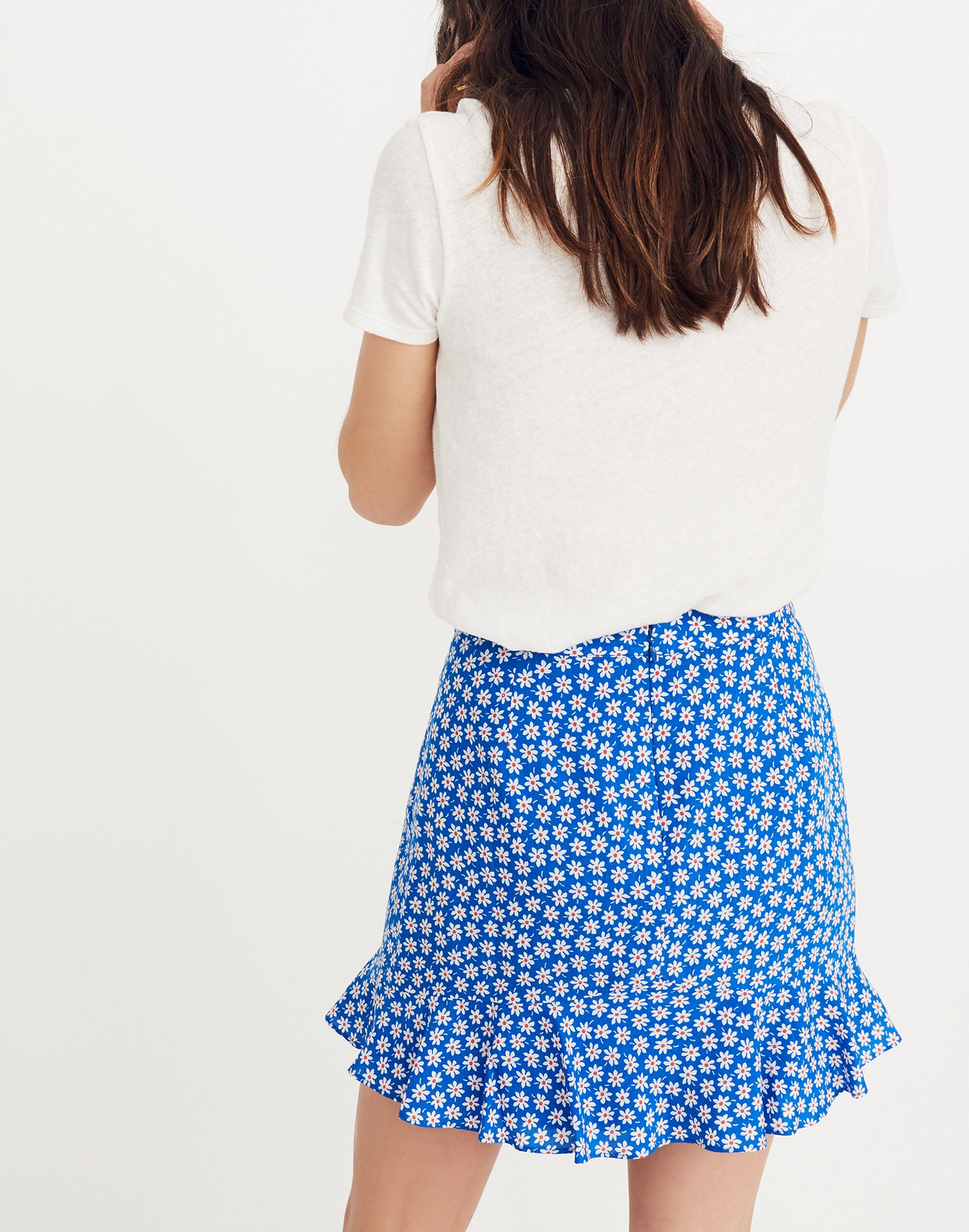 Ruffle-Edge Skirt in Mini Daisy