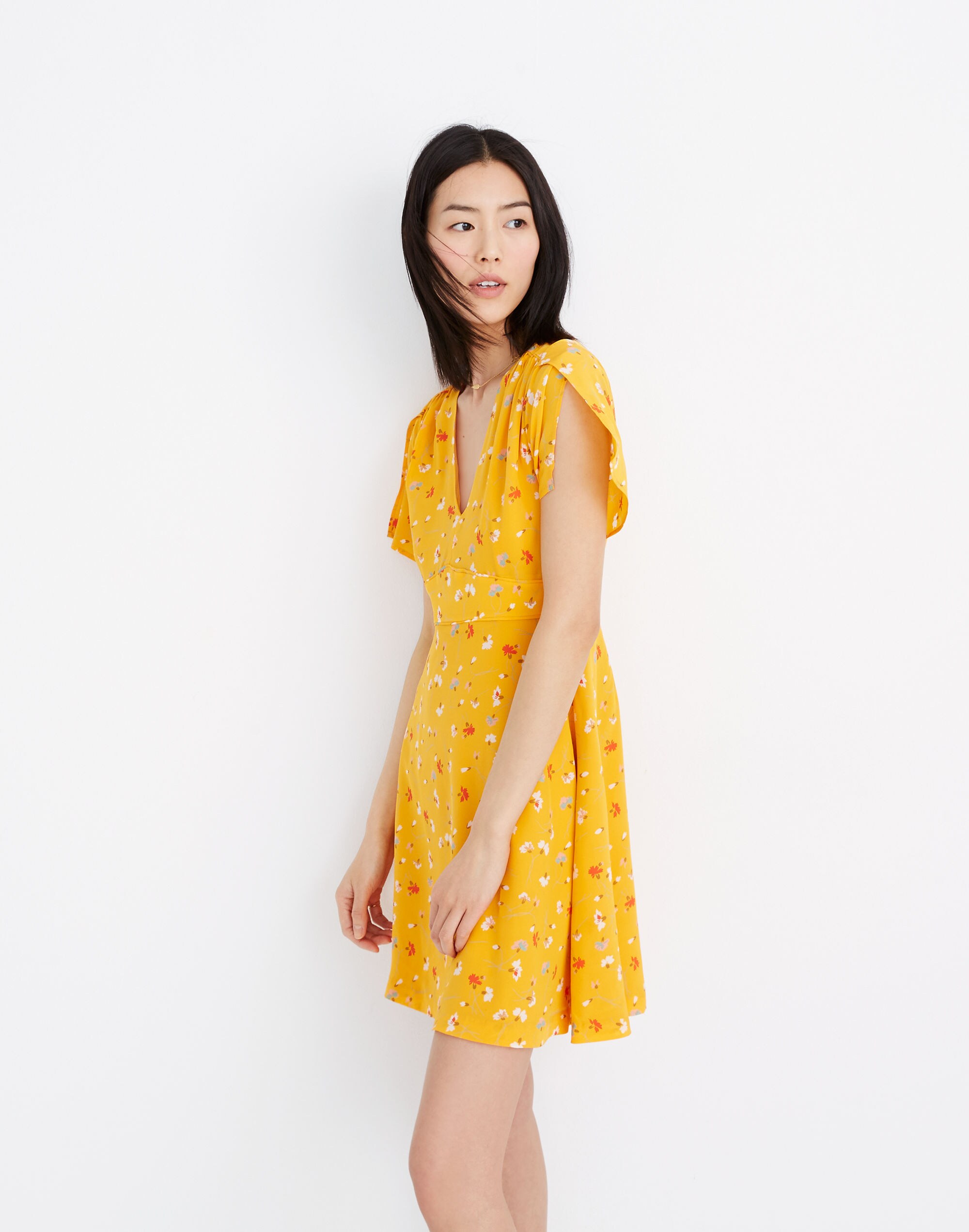 Silk Belladonna Dress in Painted Carnations | Madewell