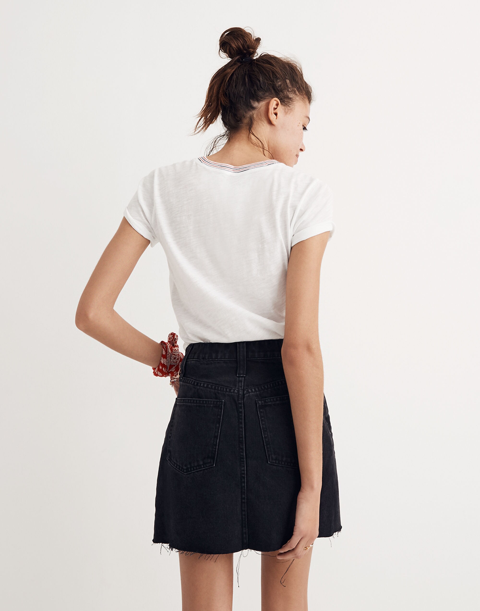 Denim Frisco Mini Skirt in Lunar Wash