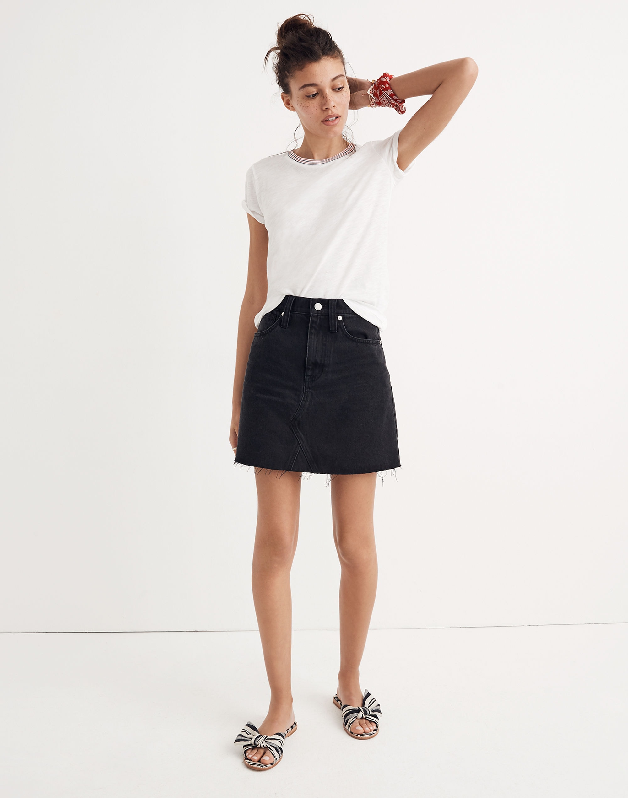 Women's Denim Frisco Mini Skirt in Lunar Wash | Madewell
