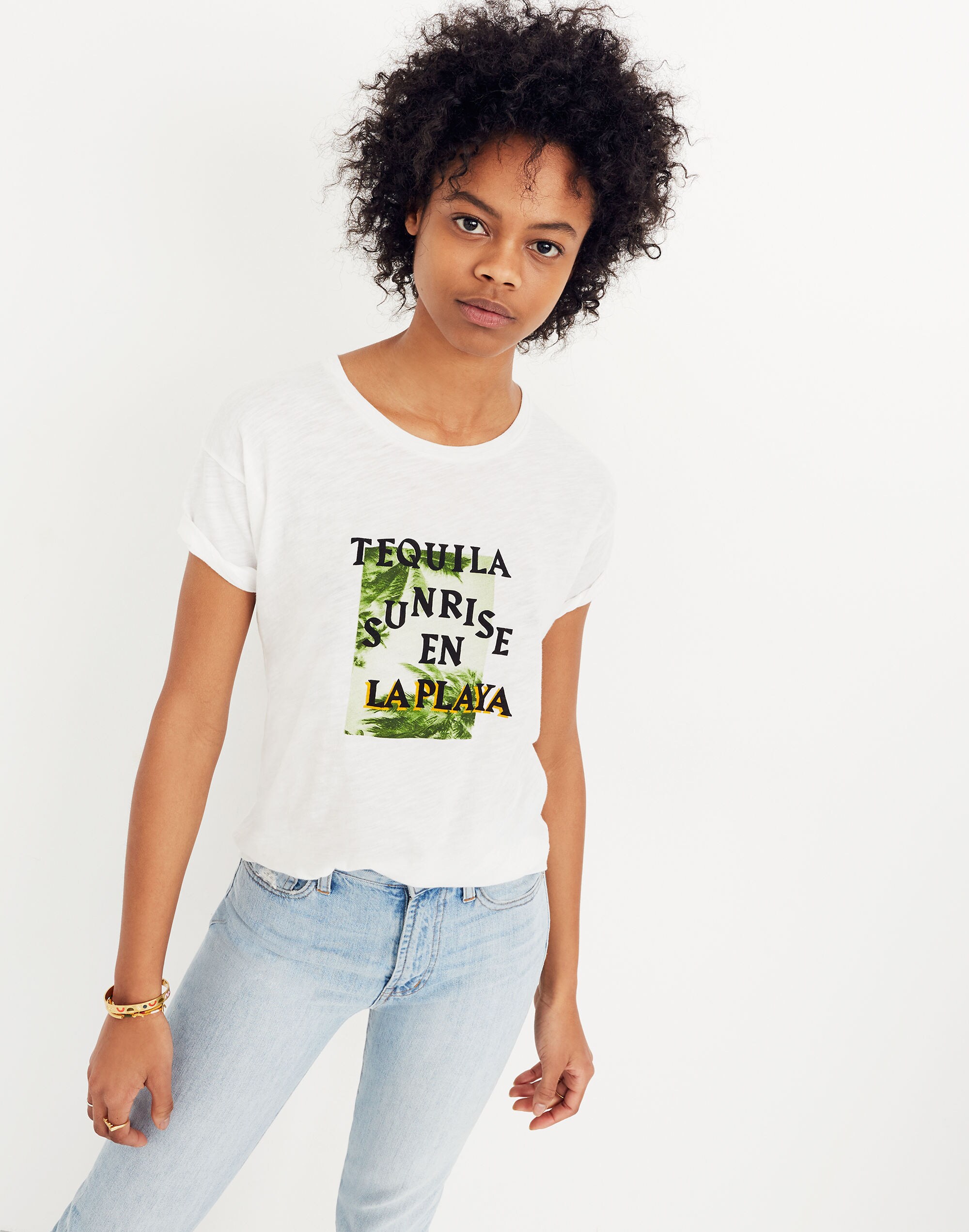 Tequila Sunrise Whisper Cotton Crewneck Tee