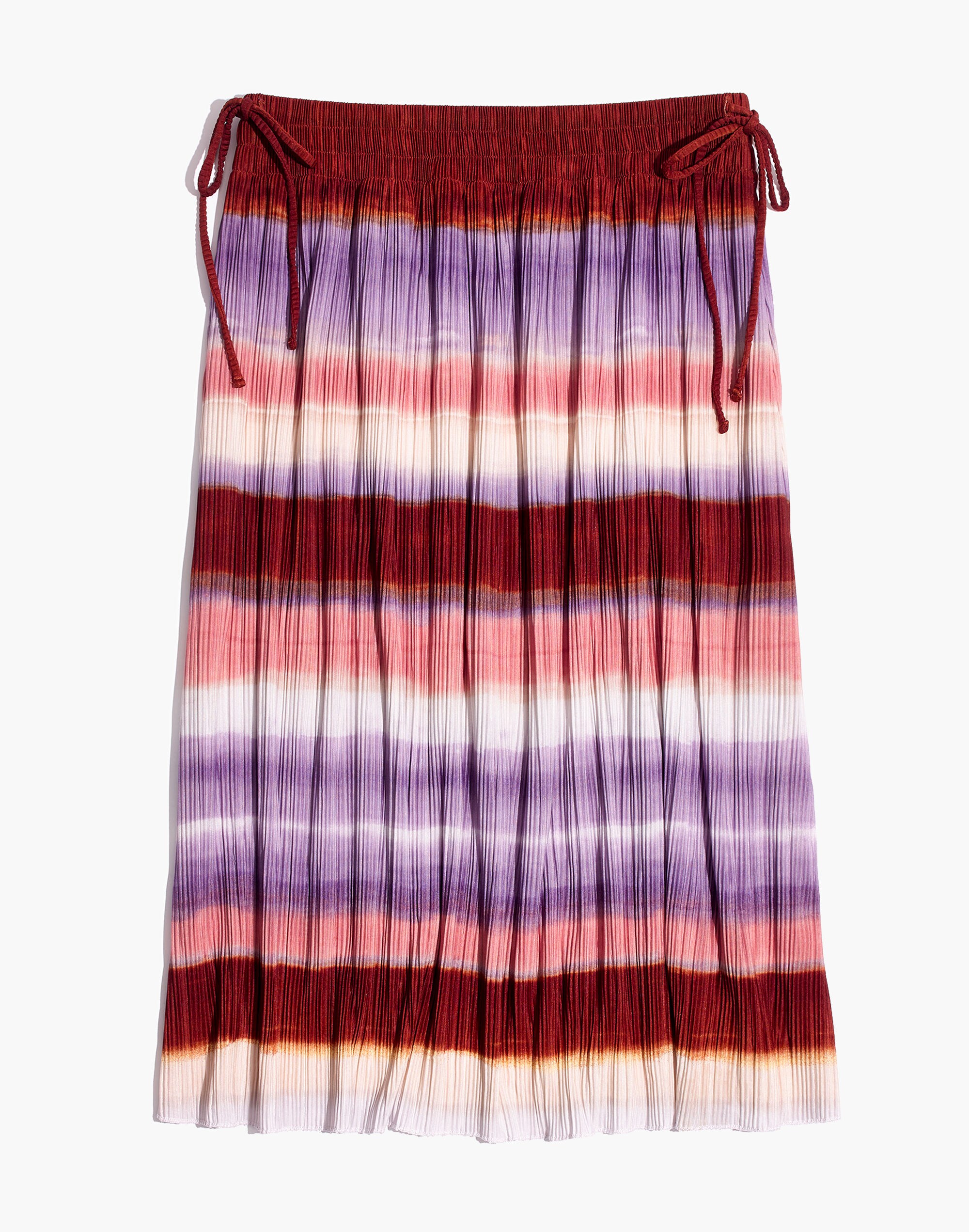 Texture &amp; Thread Micropleat Midi Skirt in Ombr&eacute; Rainbow