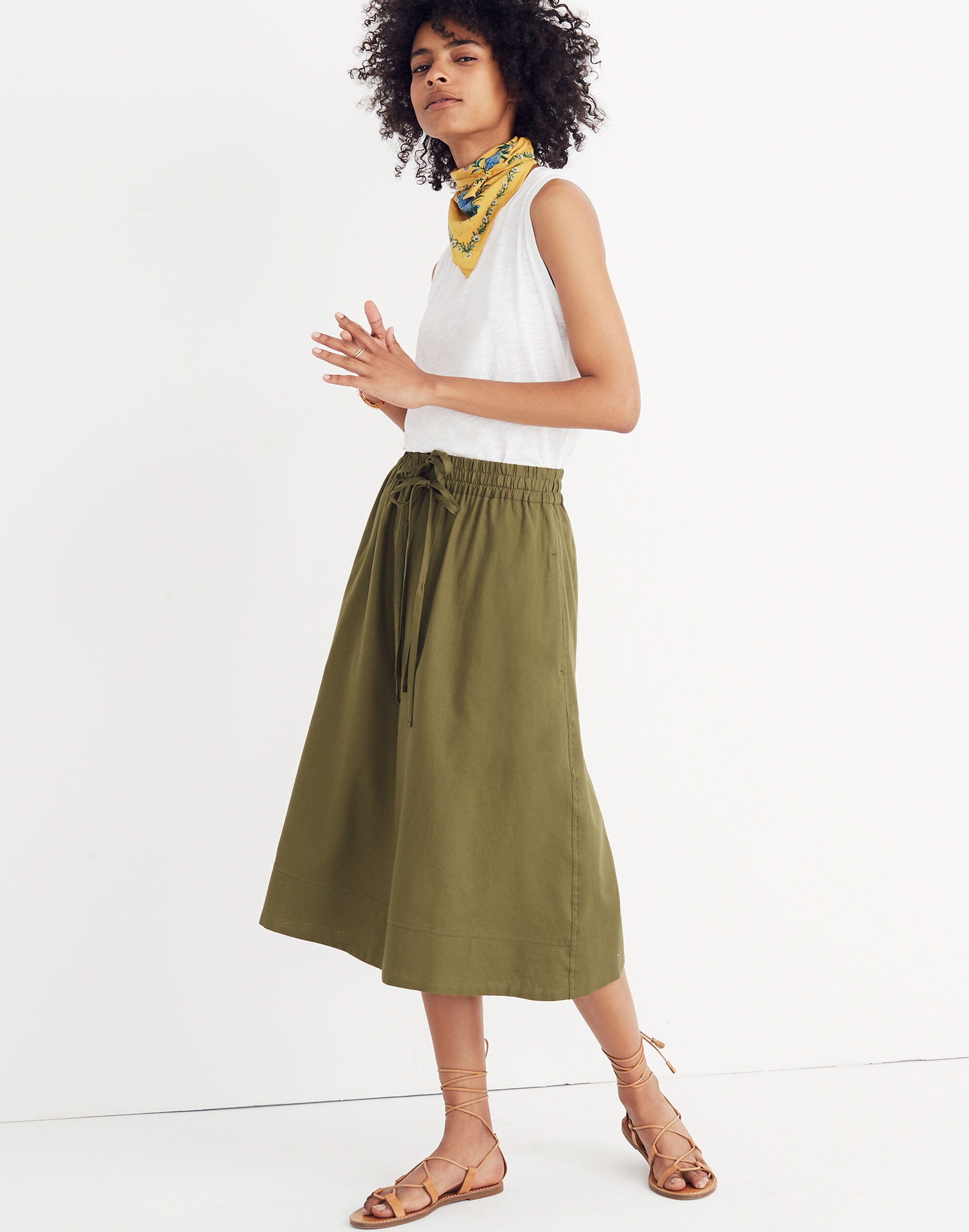 Drawstring Circle Skirt