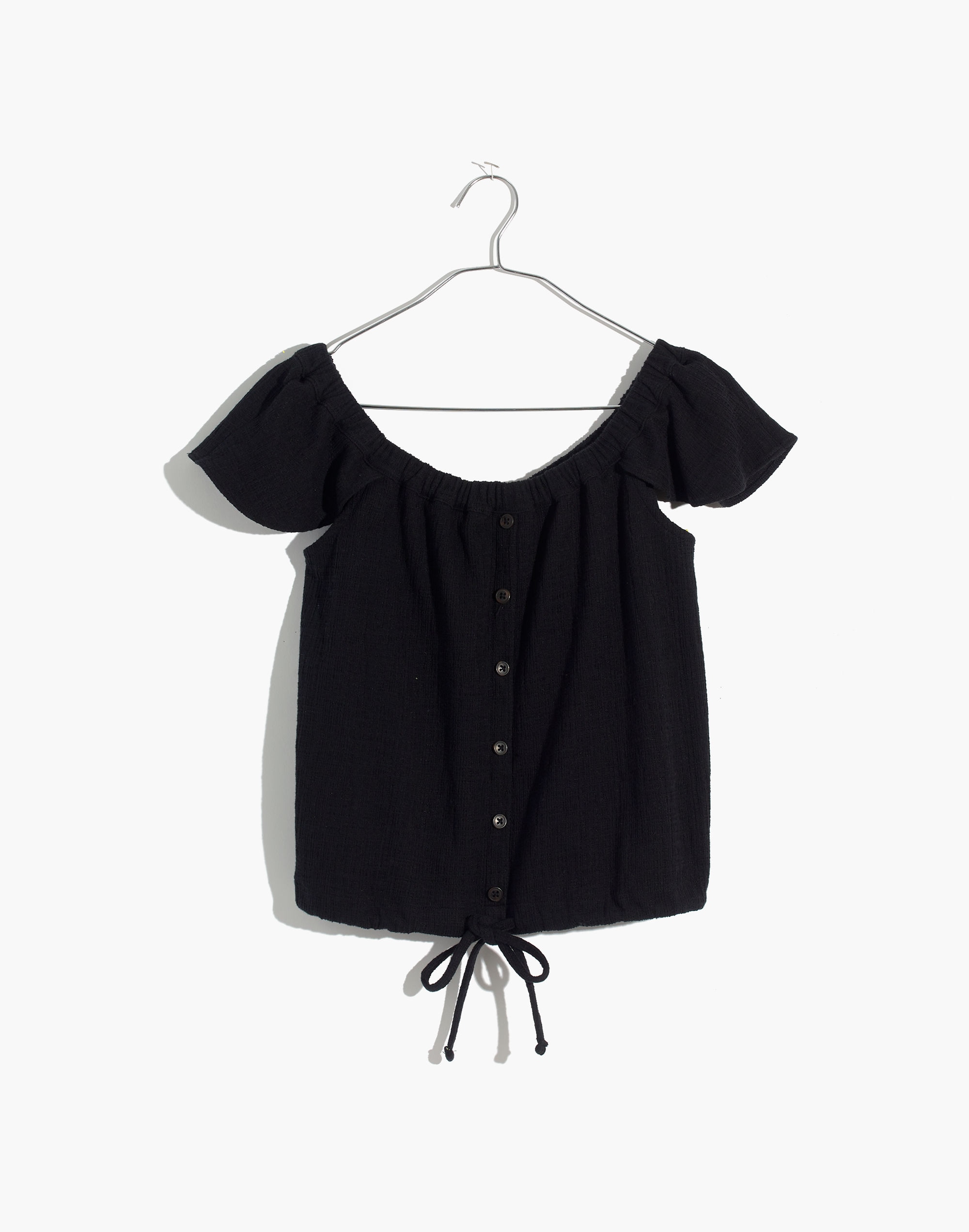 Texture &amp; Thread Off-the-Shoulder Top